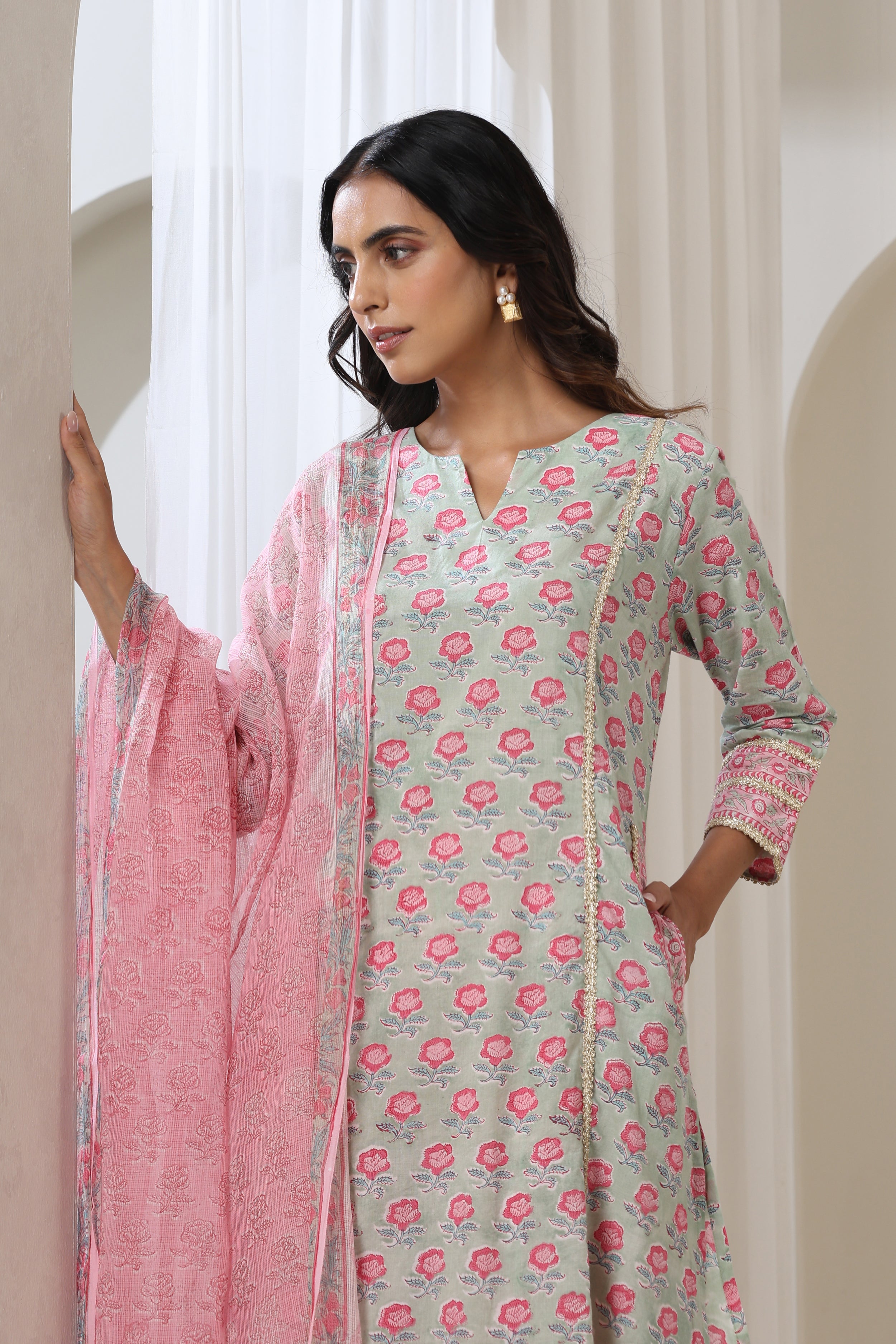 Serene Green Kurta Set of 3