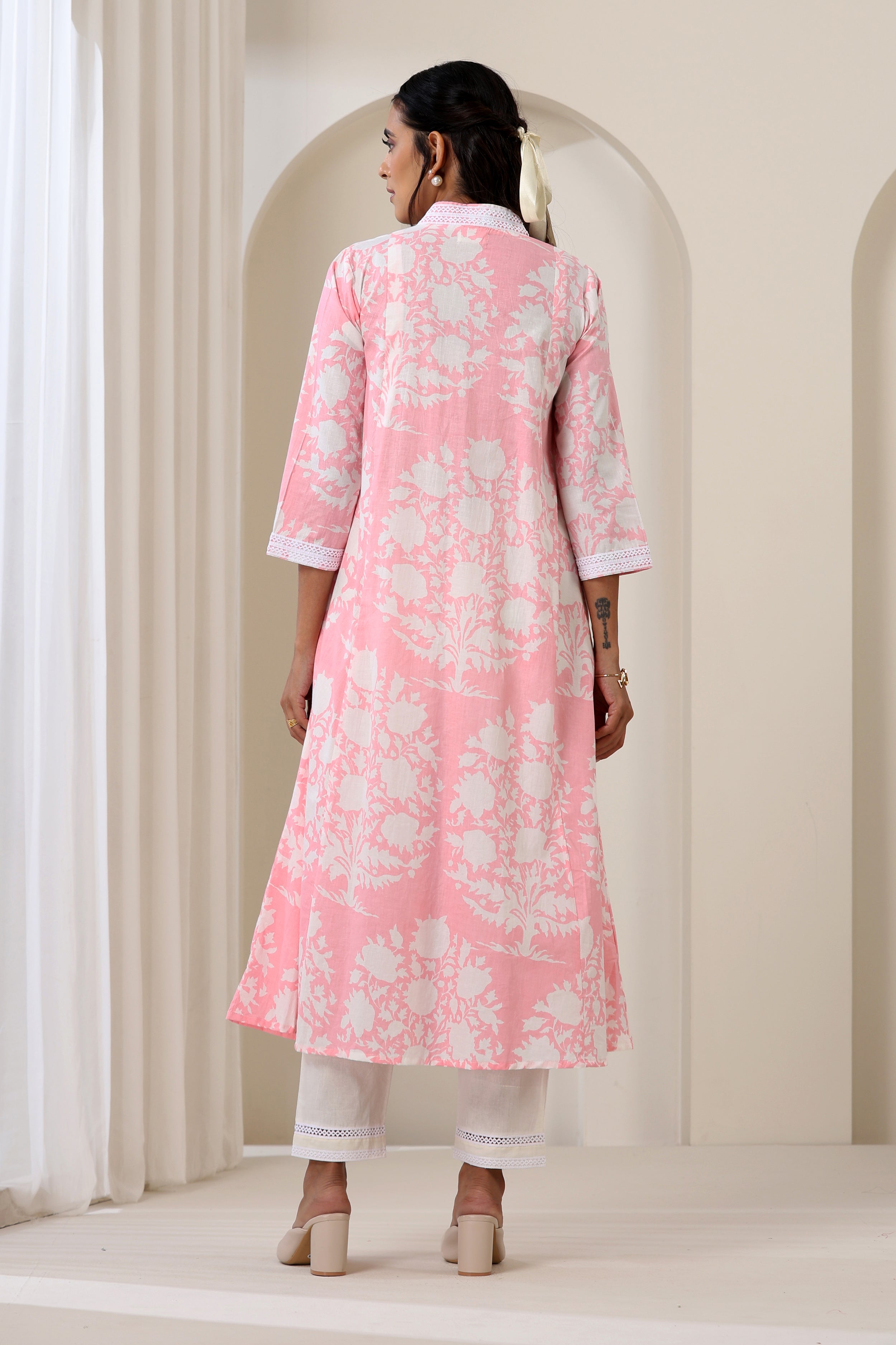 Pink Audrey Kurta Set of 2