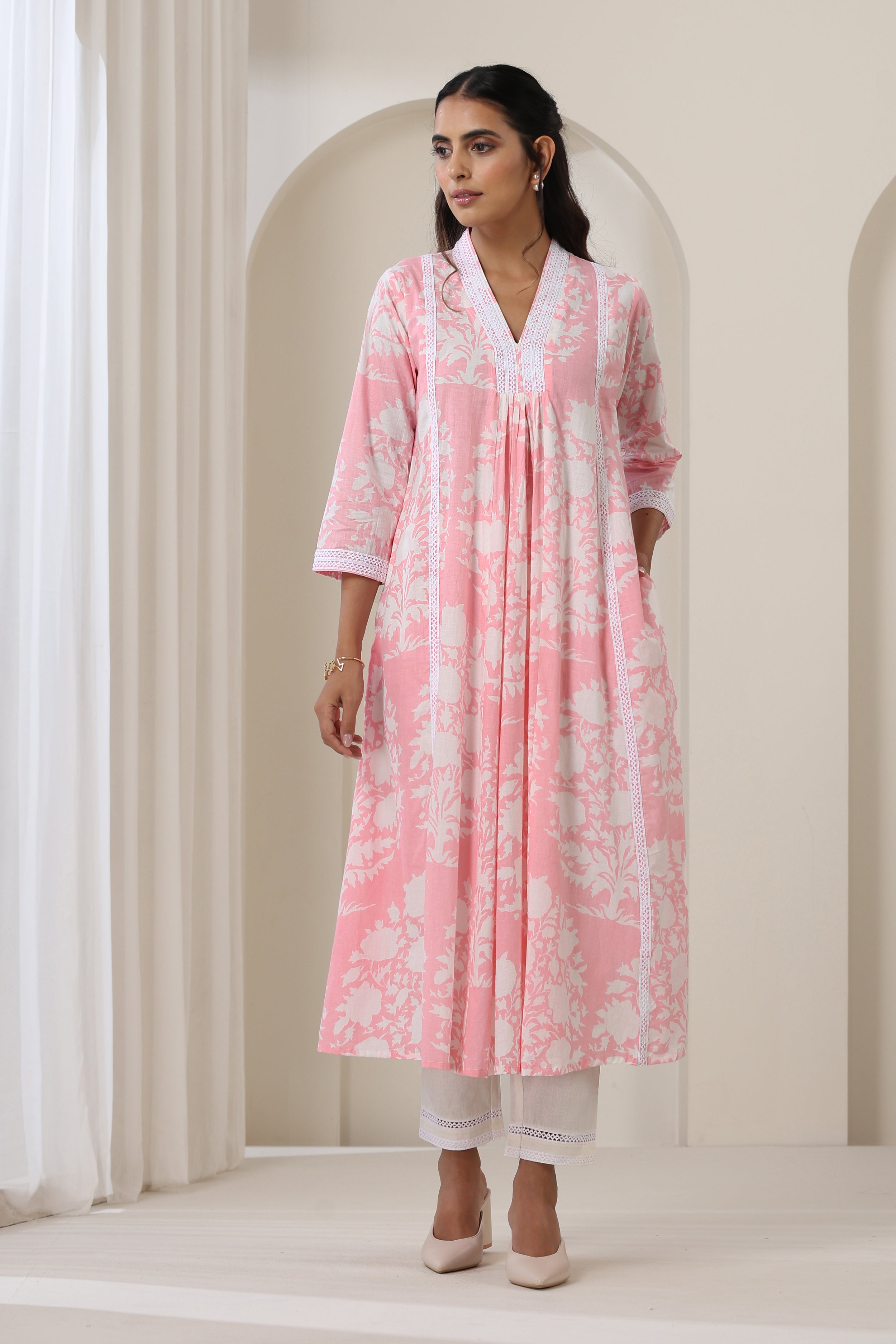 Pink Audrey Kurta Set of 2