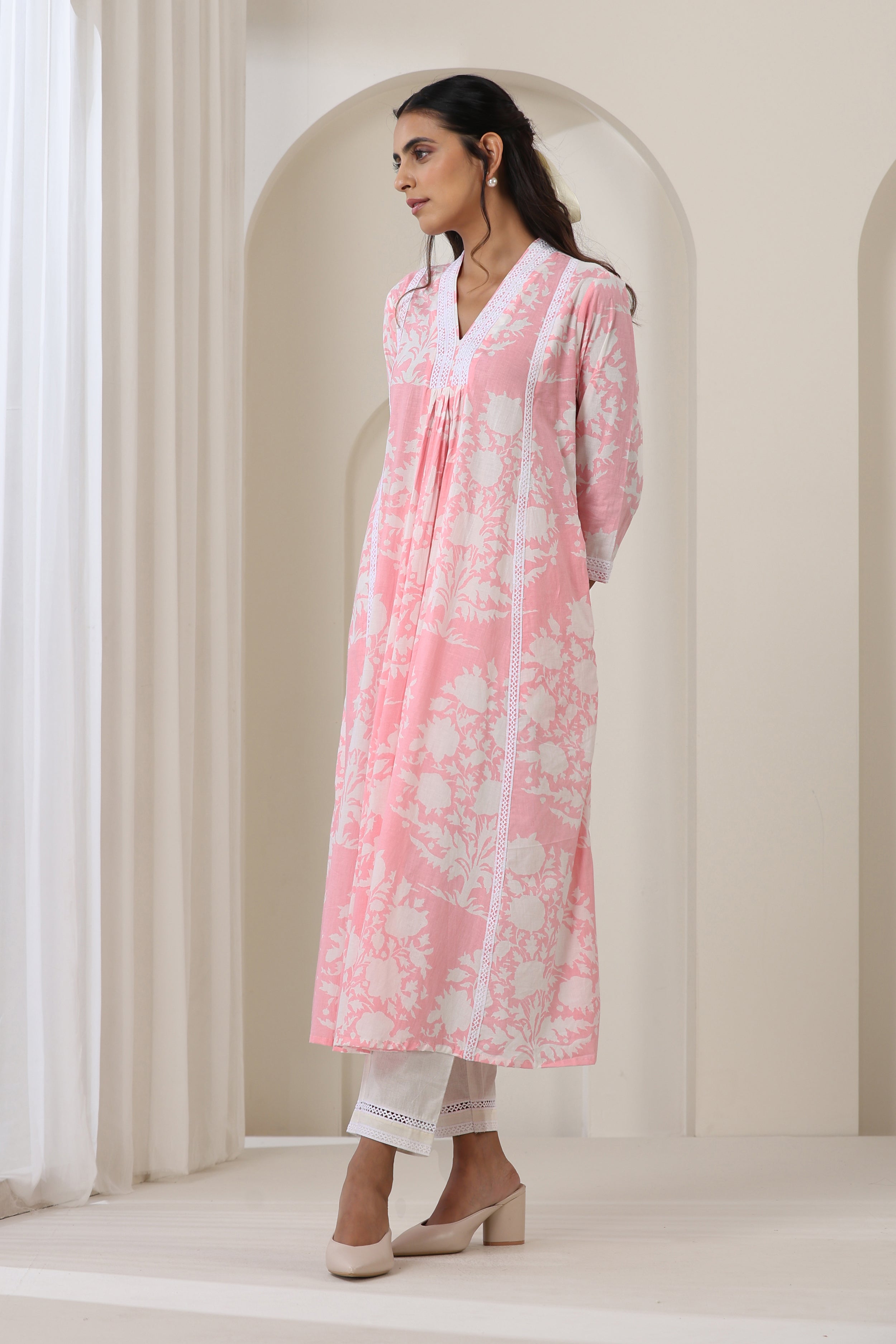 Pink Audrey Kurta Set of 2