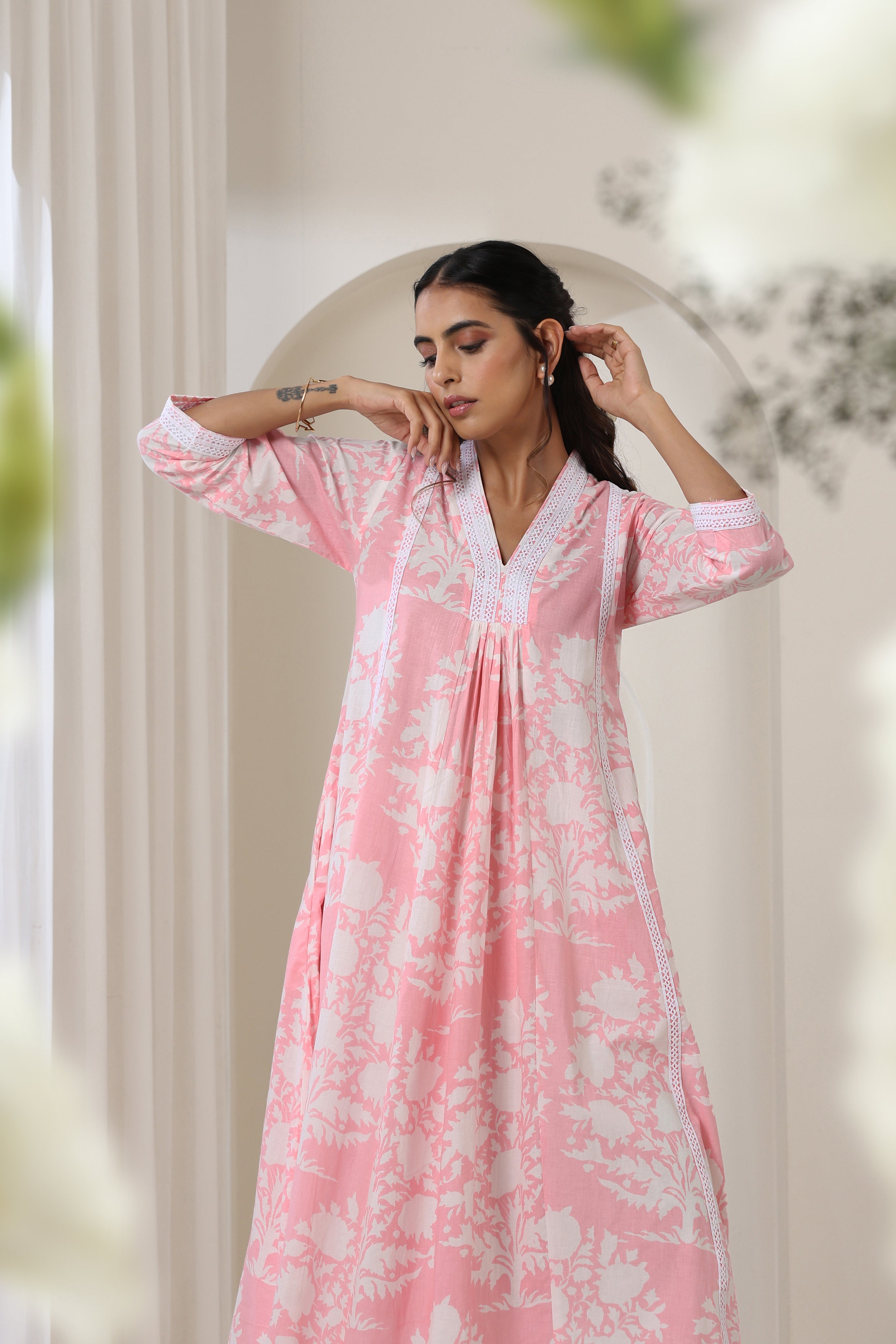 Pink Audrey Kurta Set of 2