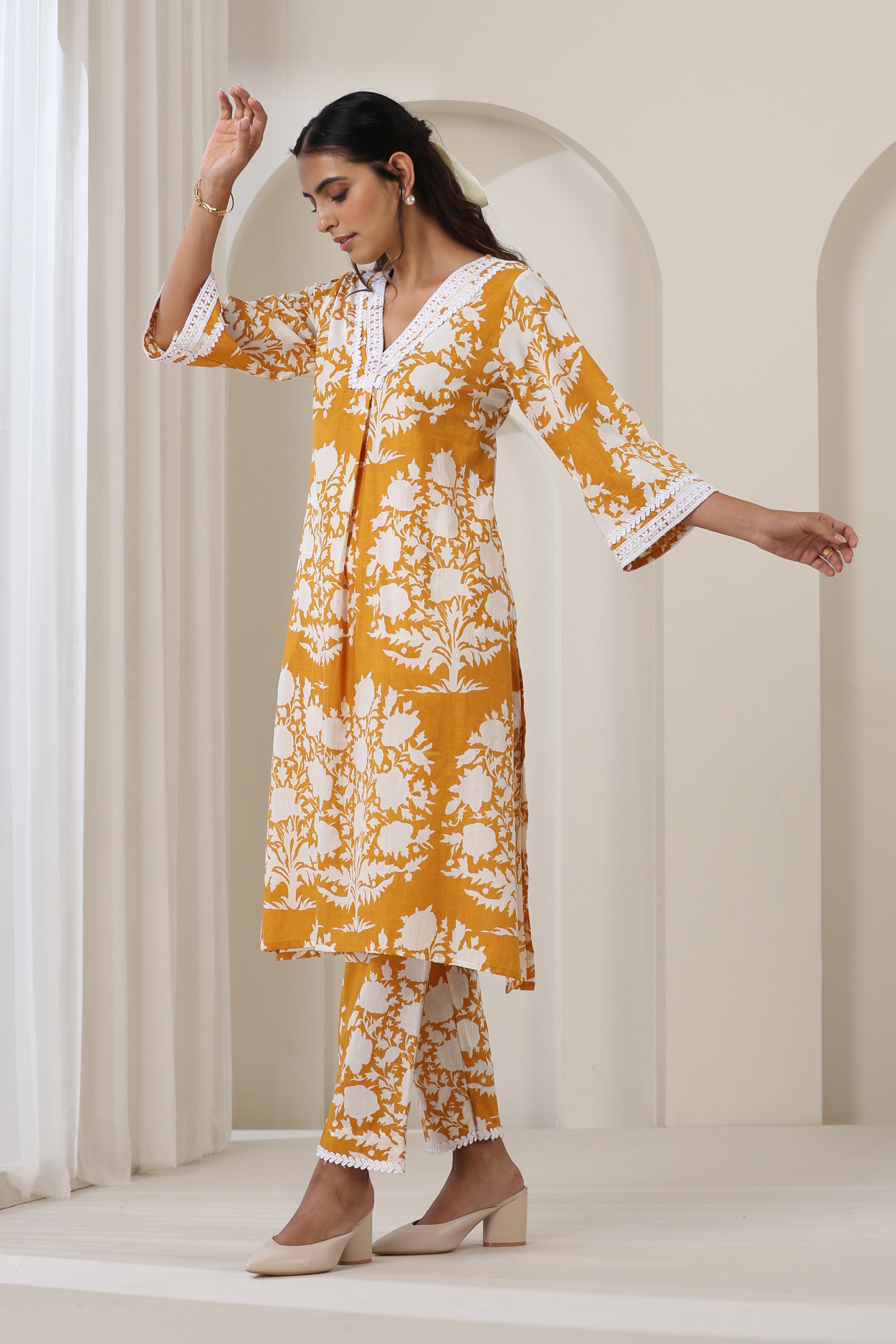 Mustard Sadie Kurta Set of 2