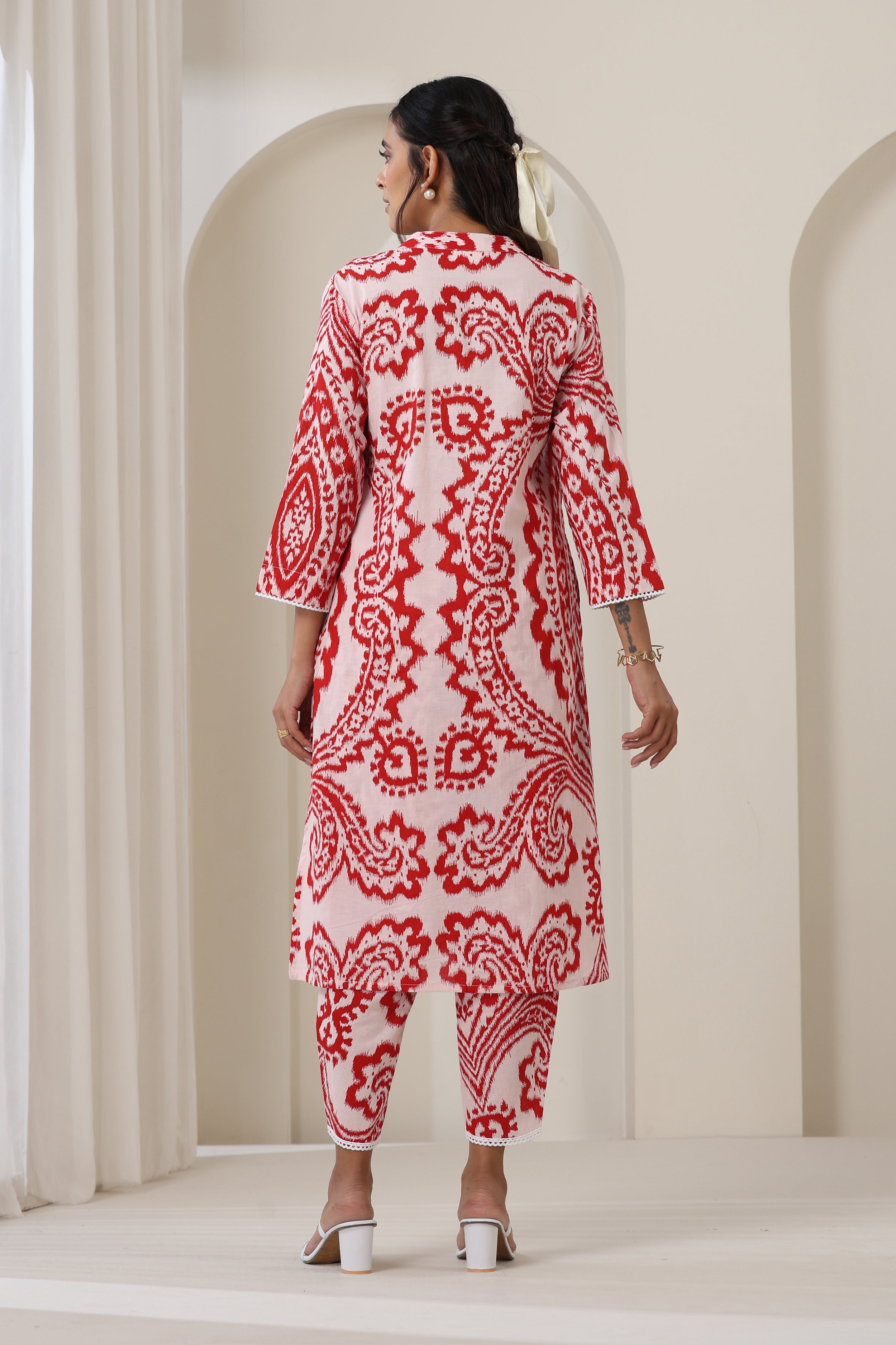 Red Madison Kurta Set of 2