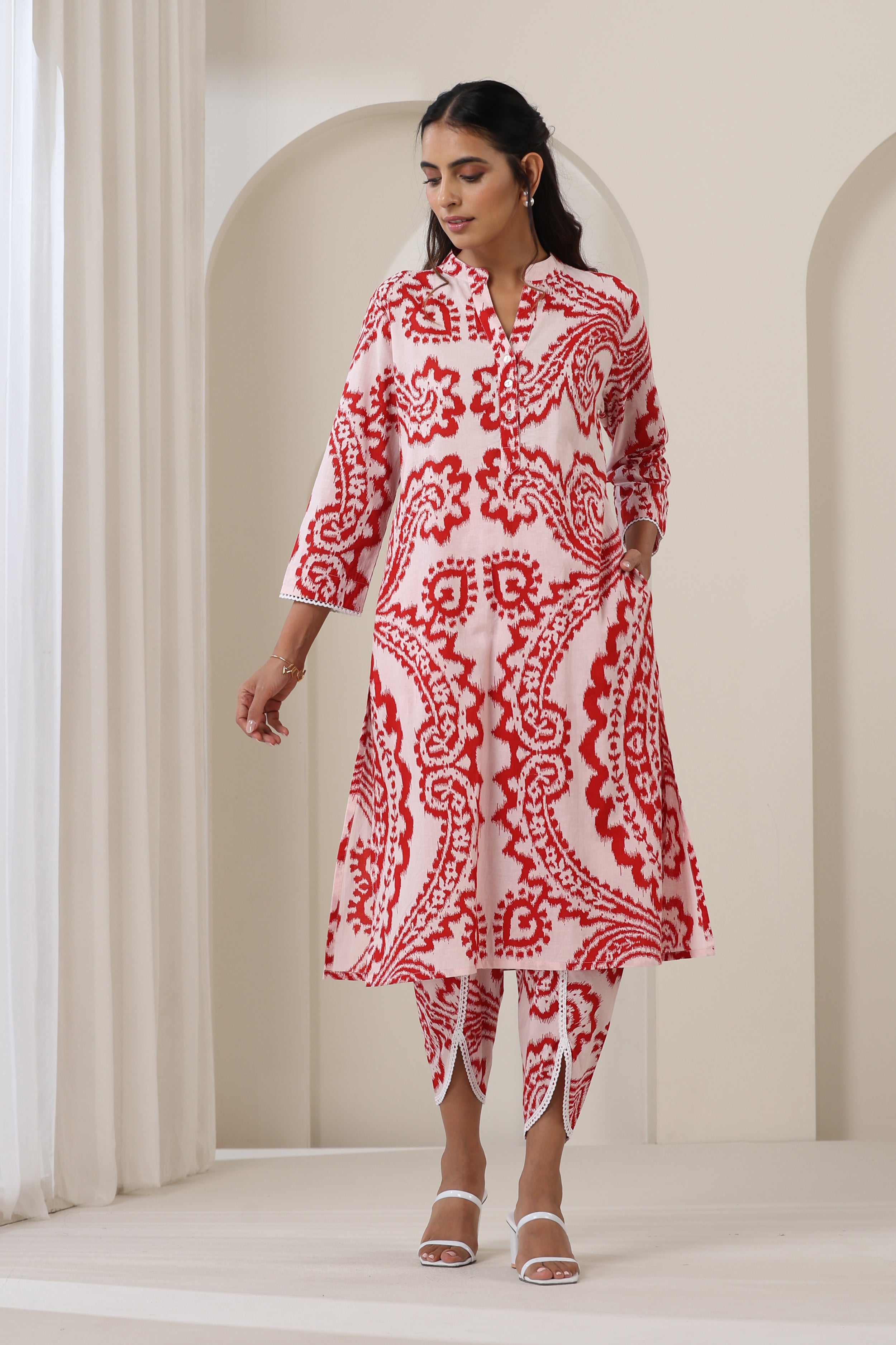 Red Madison Kurta Set of 2