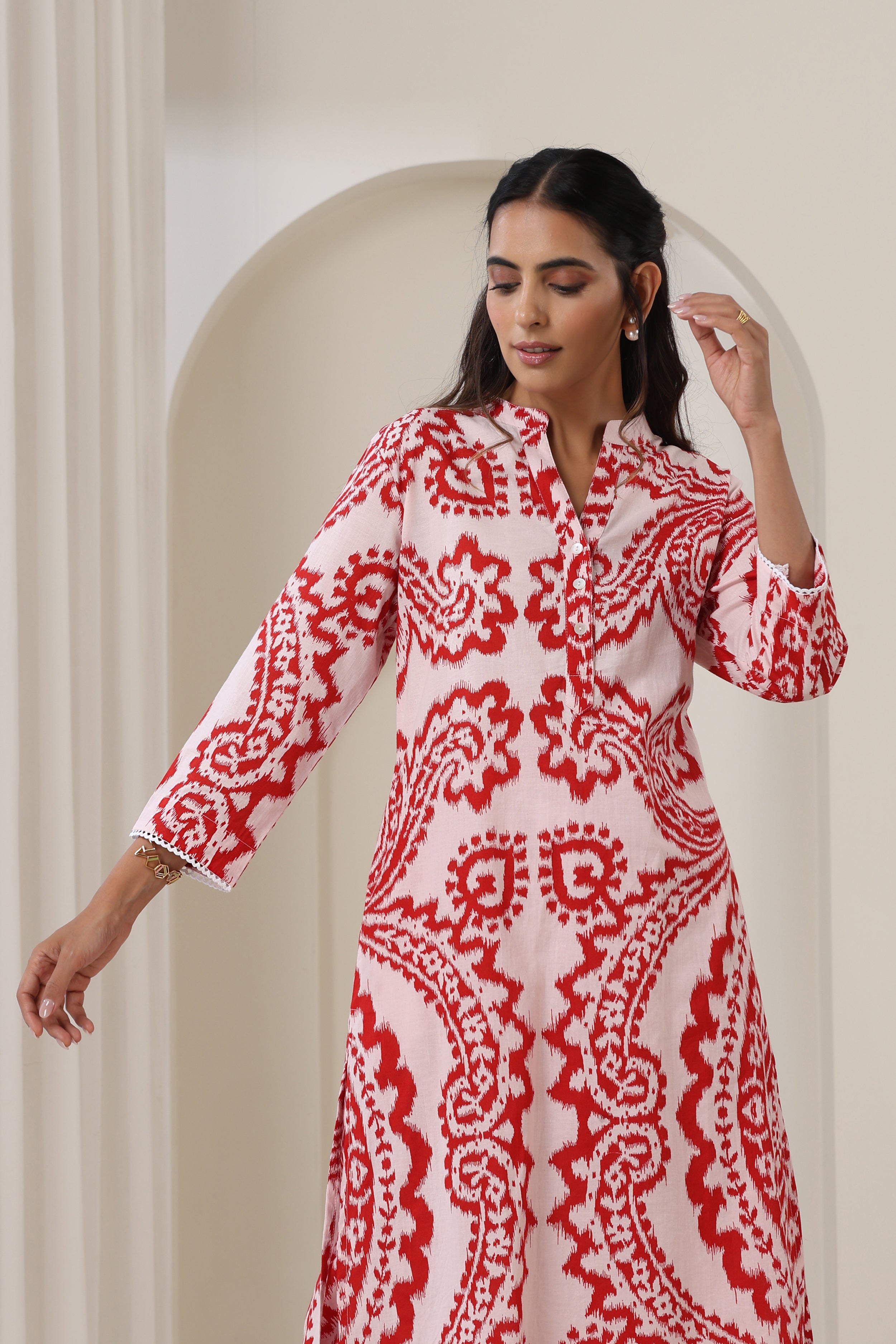 Red Madison Kurta Set of 2