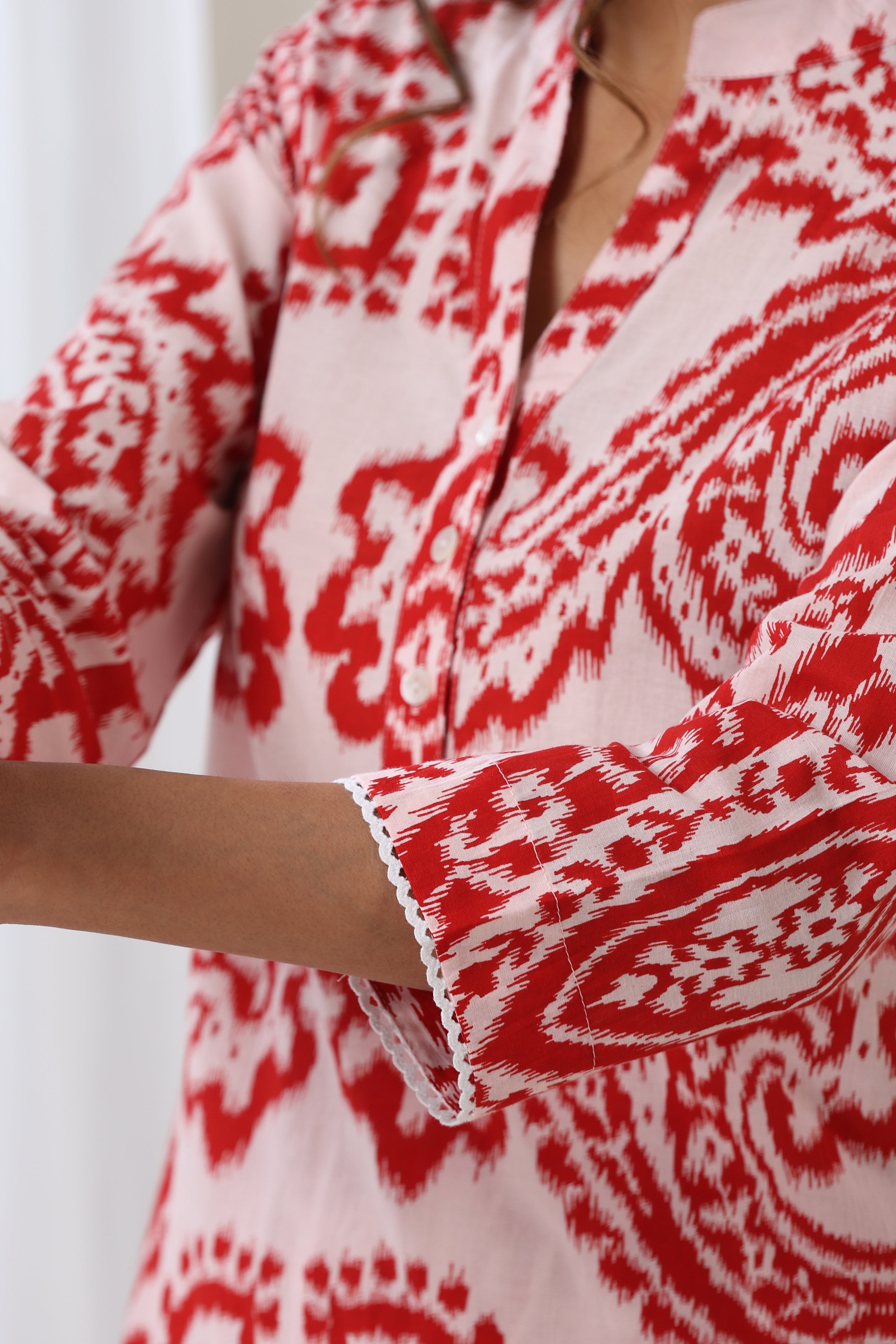 Red Madison Kurta Set of 2