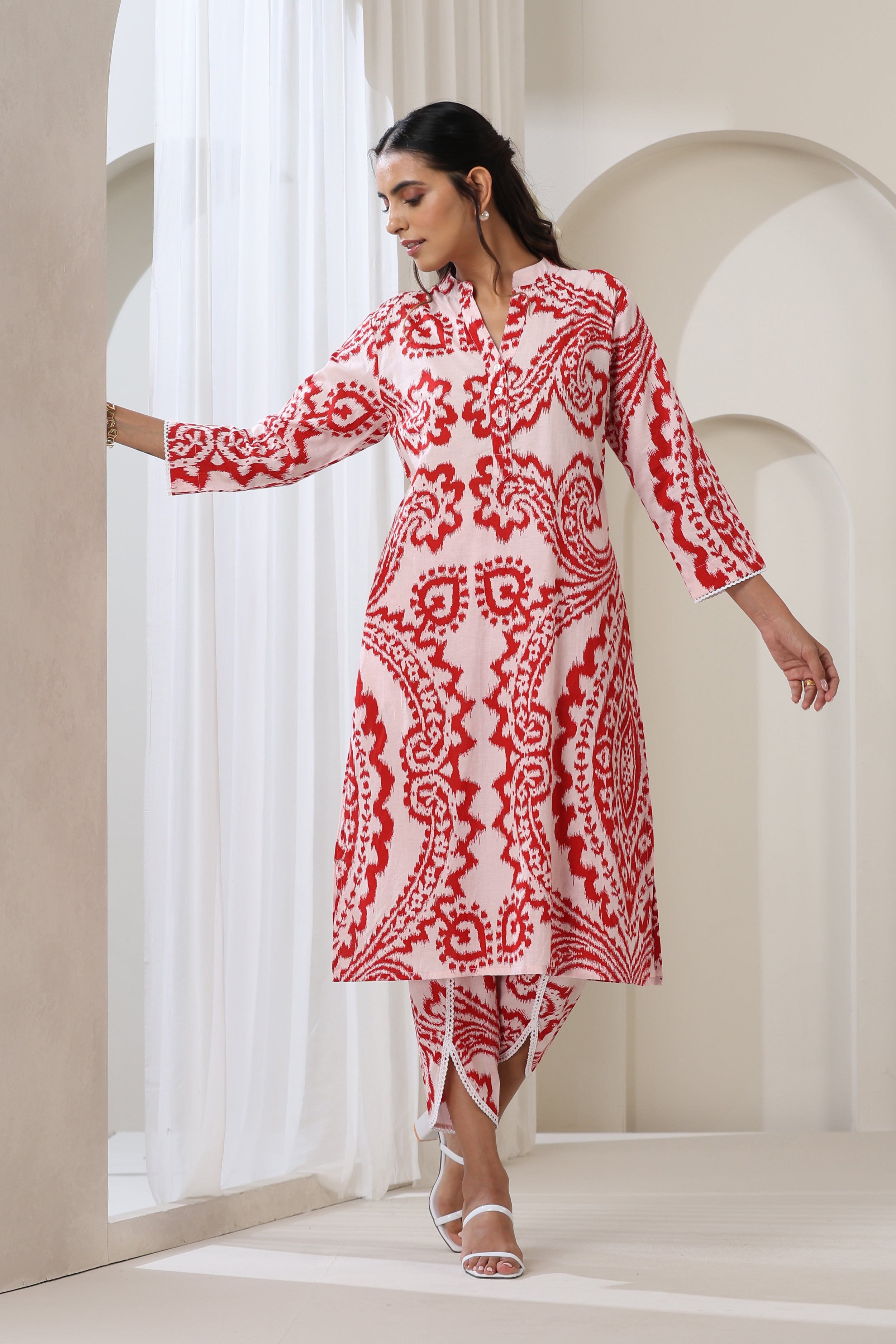 Red Madison Kurta Set of 2