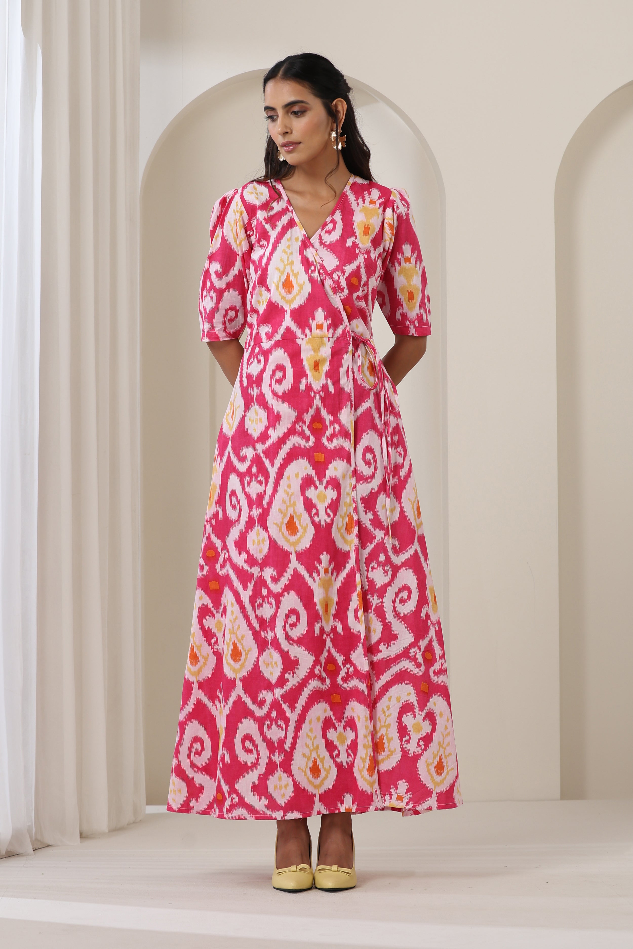 Emily Pink Wrap Dress