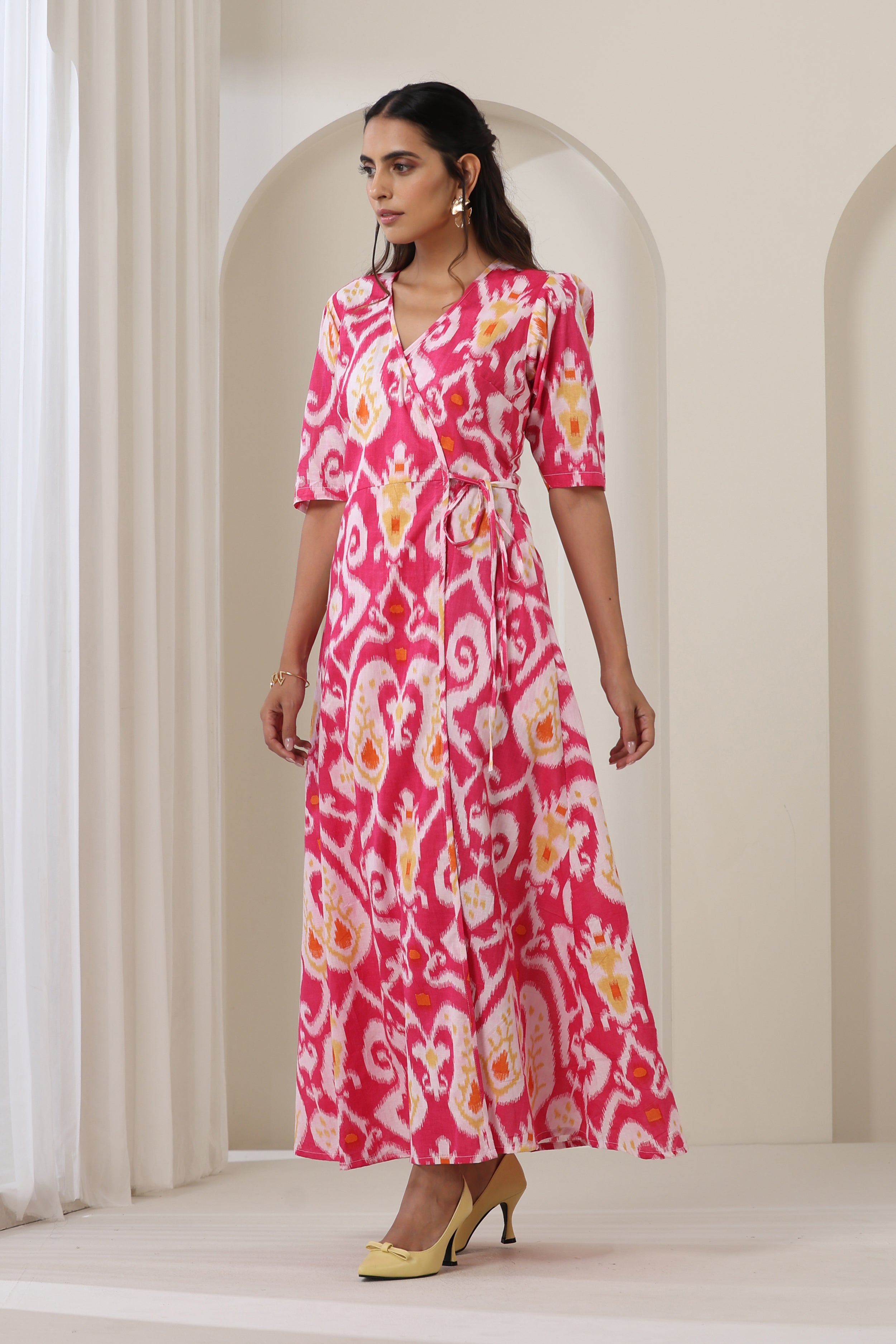 Emily Pink Wrap Dress