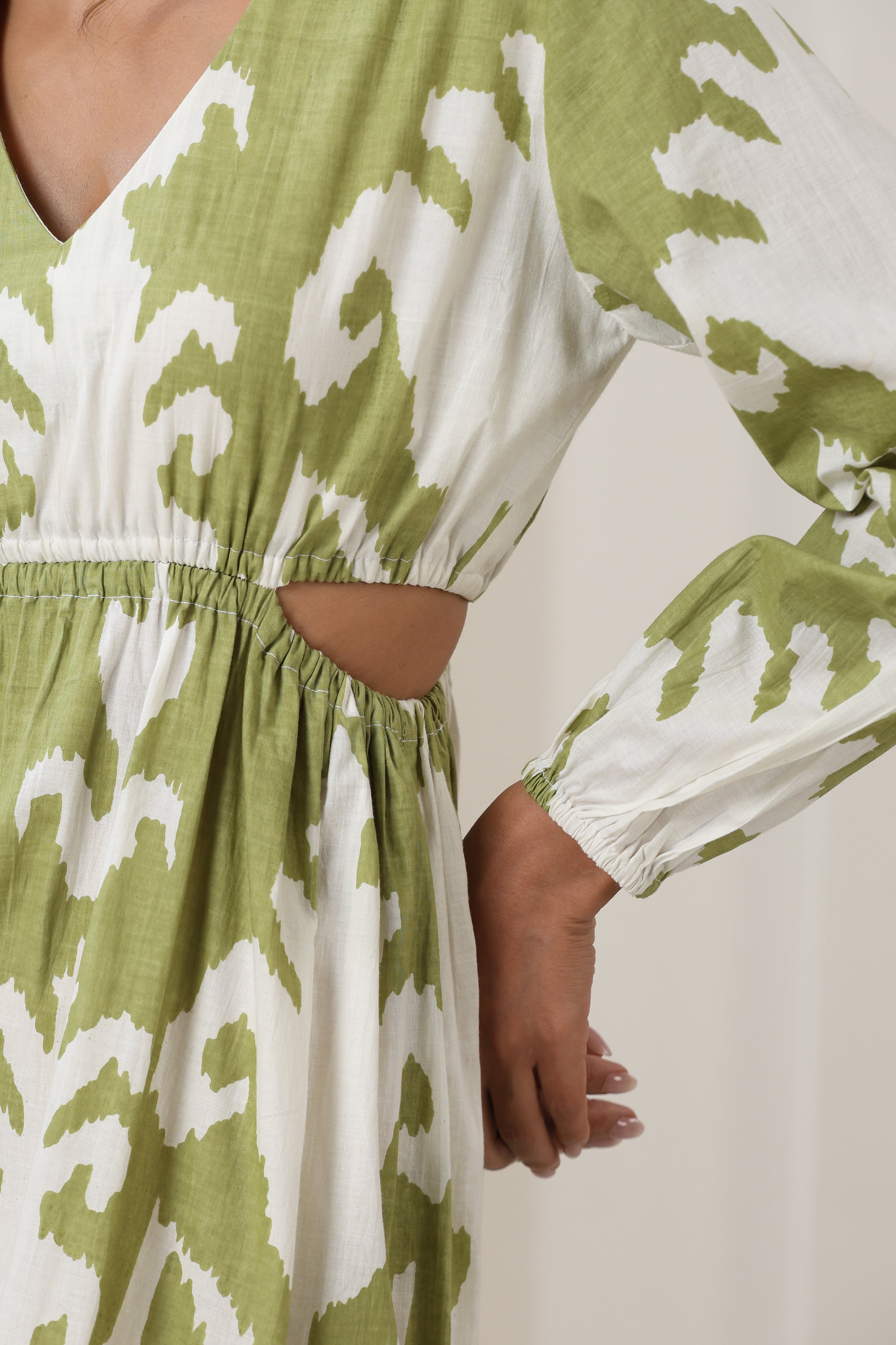 Hannah Green Midi Dress