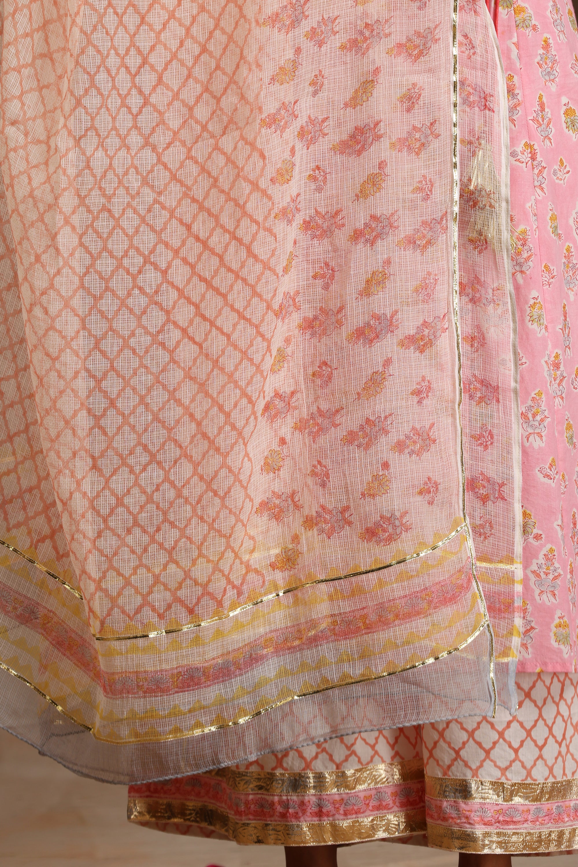 Pink Dahlia Angrakha Set of 3