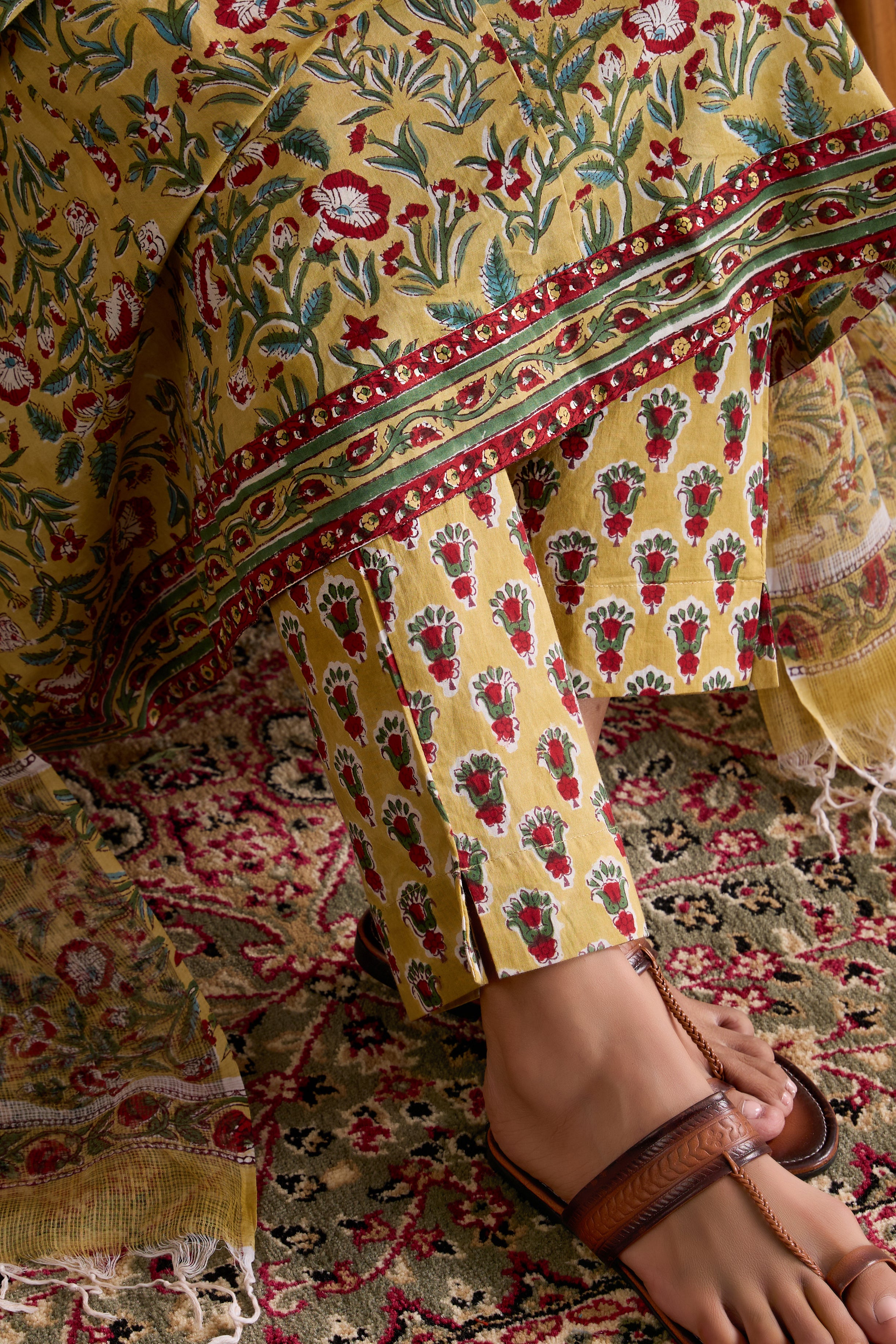 Yellow Evie Embroidered Kurta Set of 3