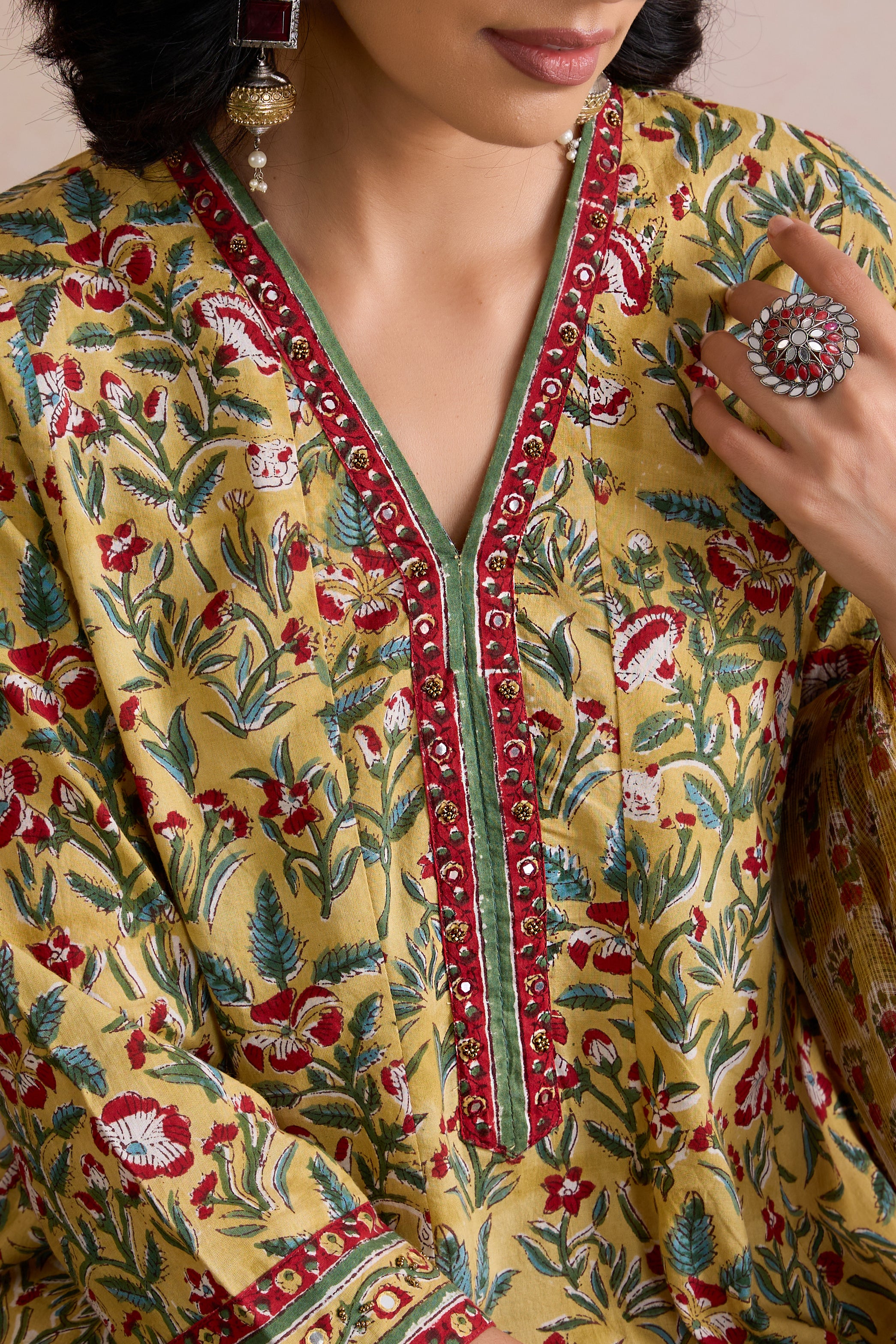 Yellow Evie Embroidered Kurta Set of 3