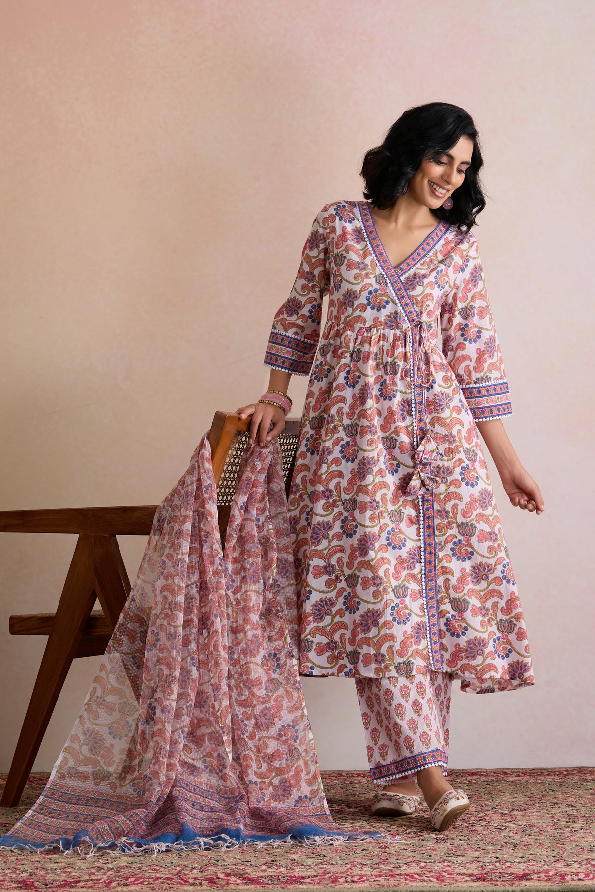 White Jasmine Anarkali Set of 3