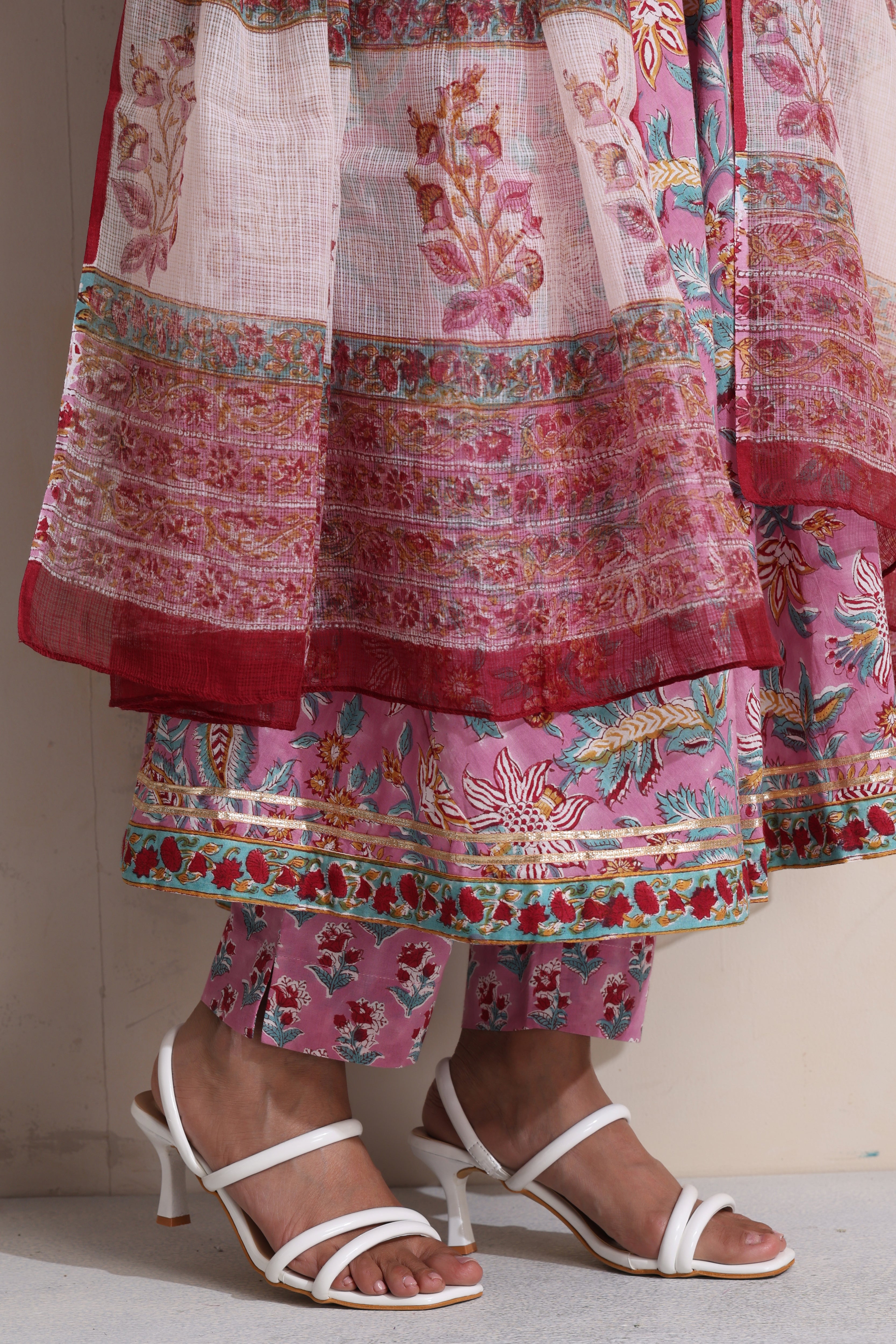 Purple Zinnia Embroidered Anarkali Set of 3