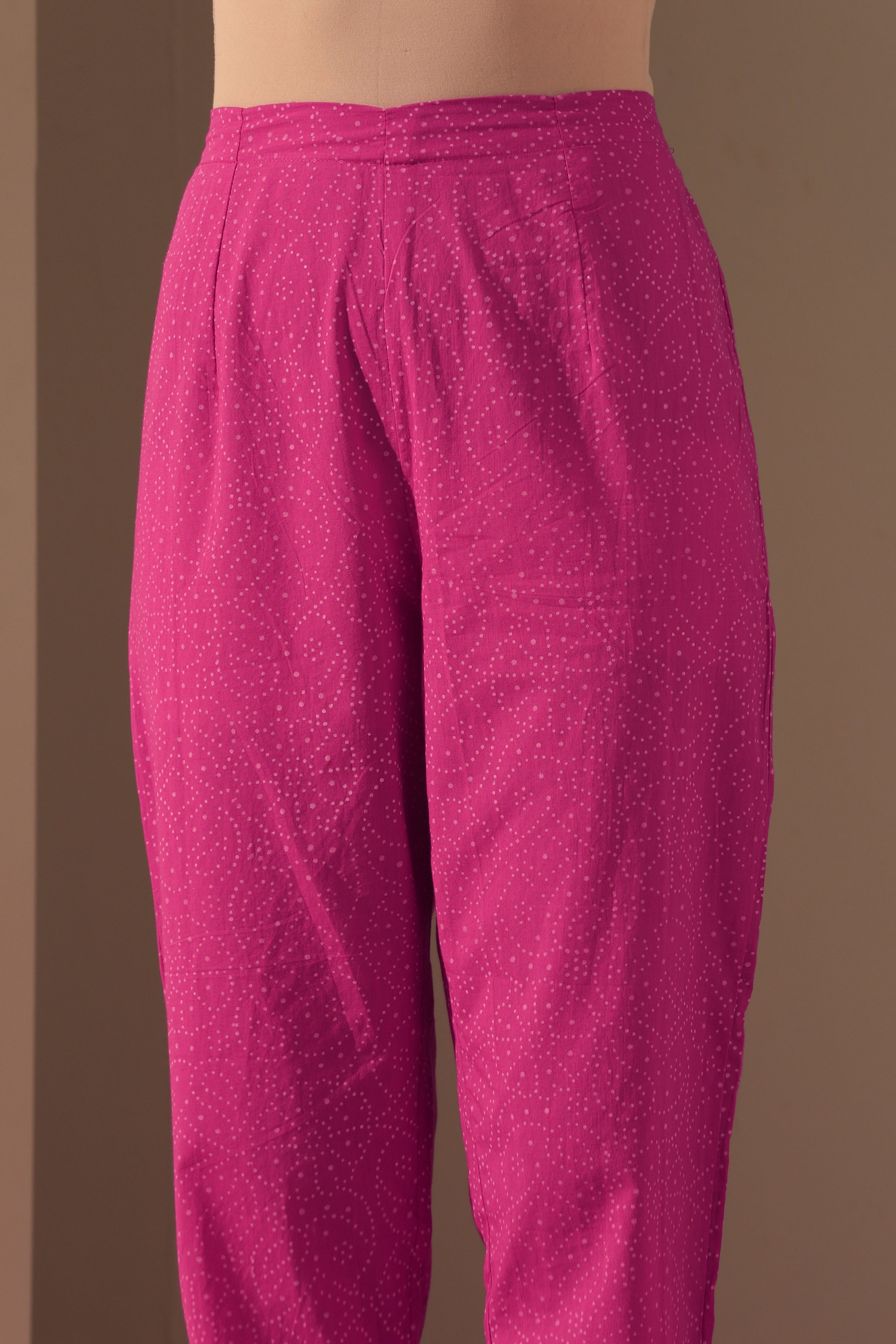 Viva Magenta Embroidered Chanderi Kurta Set of 3