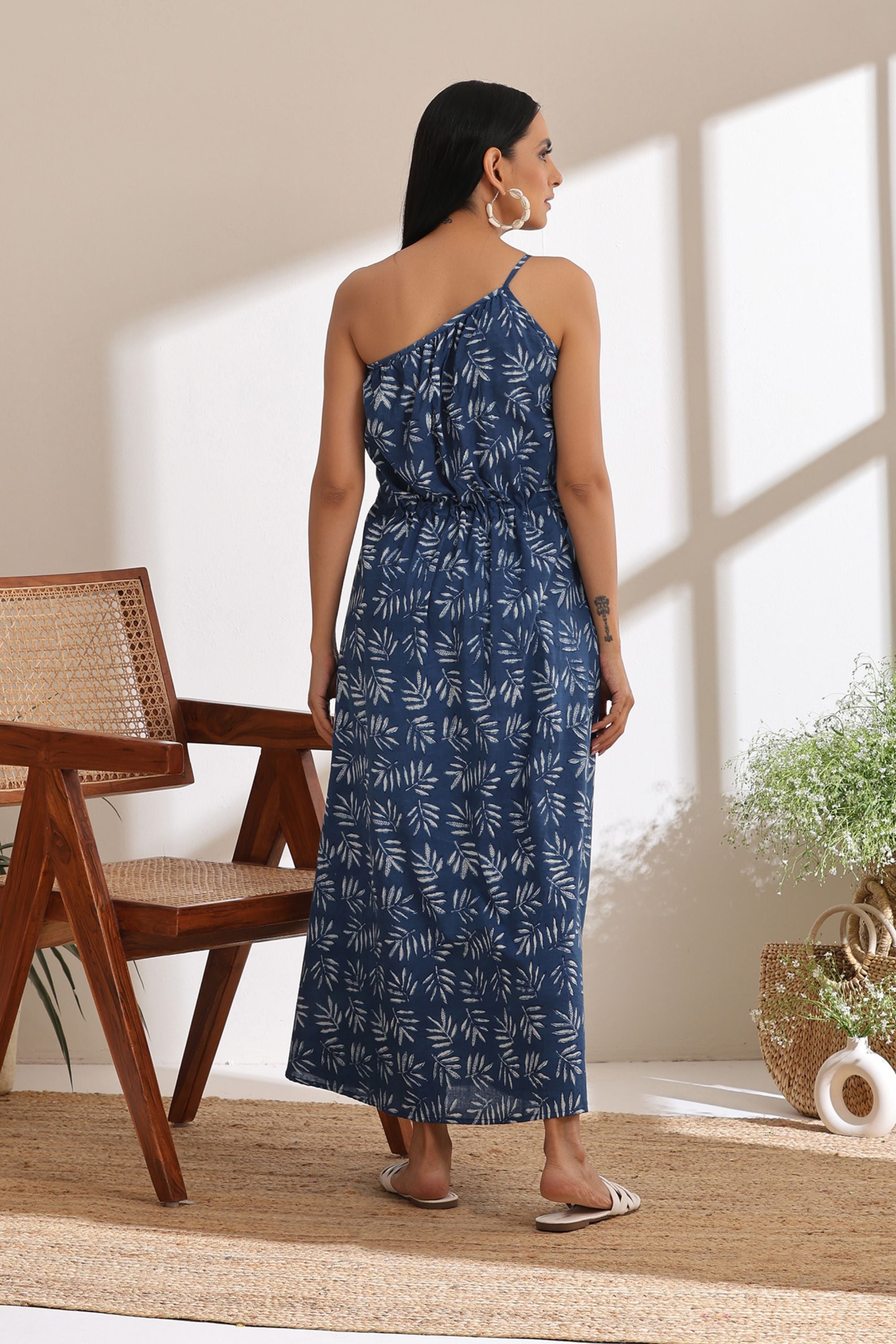 Samantha Indigo One Shoulder Dress