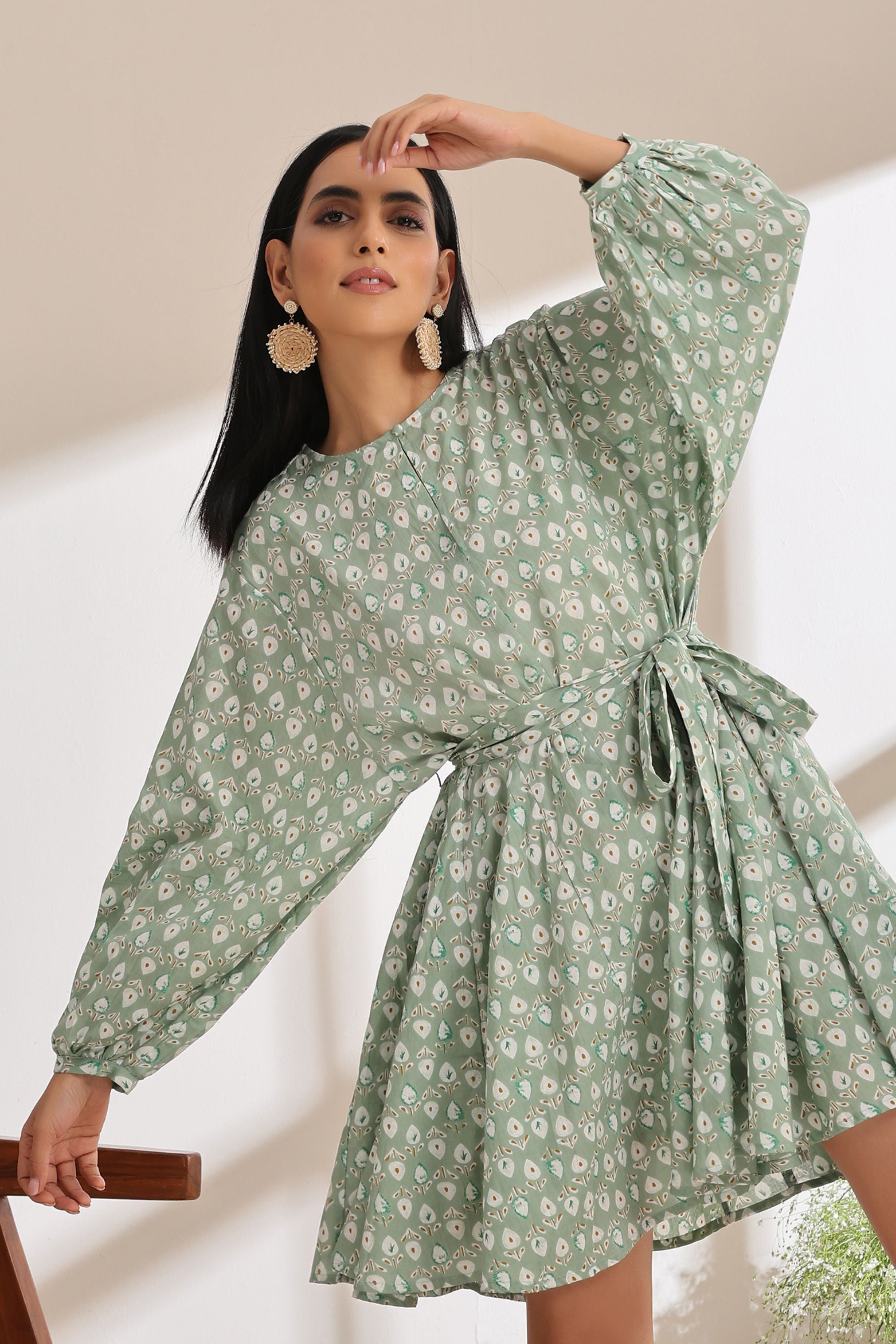 Olivia Green Short Dress
