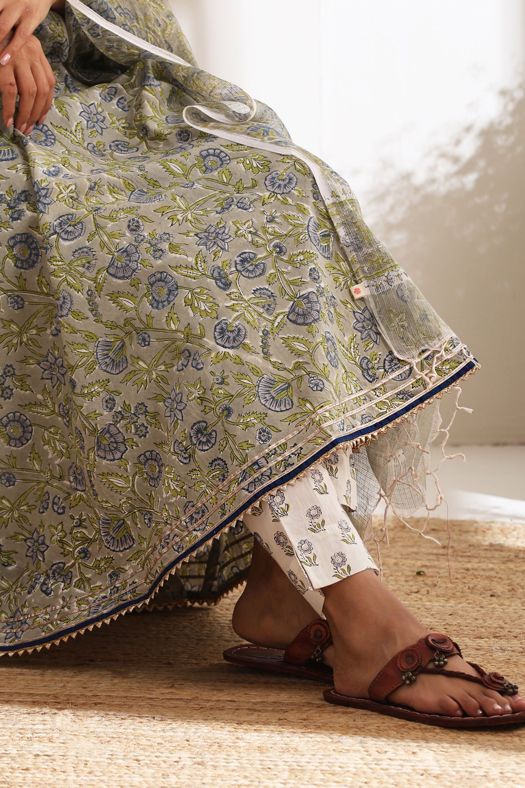 Fern Green Anarkali Set of 3