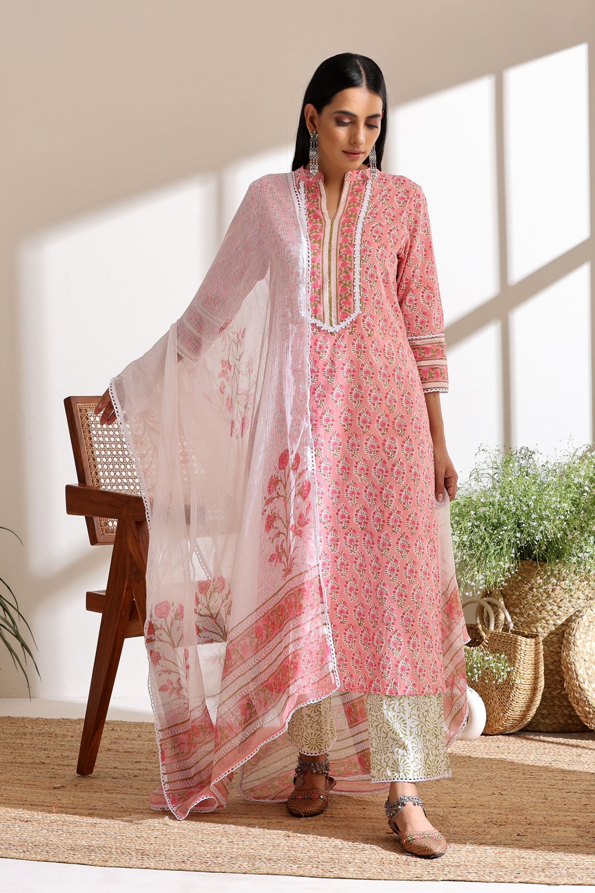 Tulip Pink Kurta Set of 3