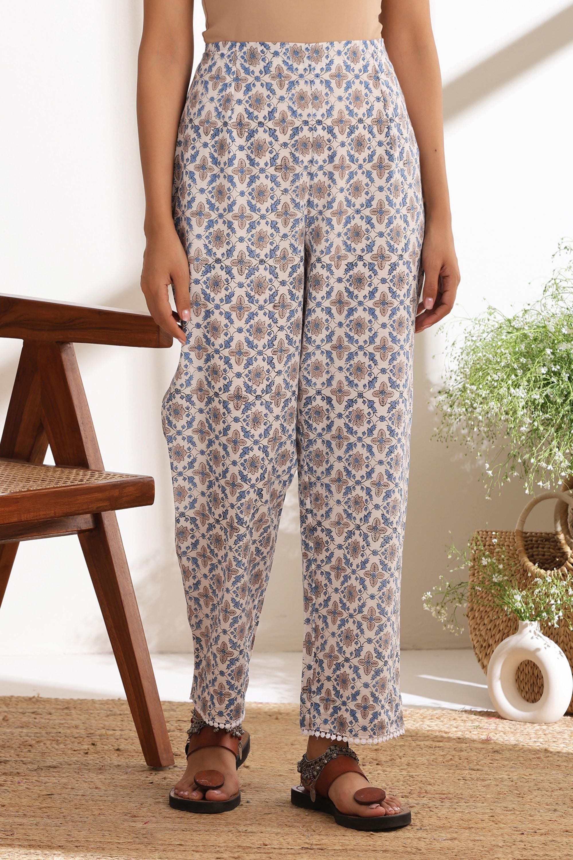 Ash Grey Pearl Embroidered Kurta Set of 3