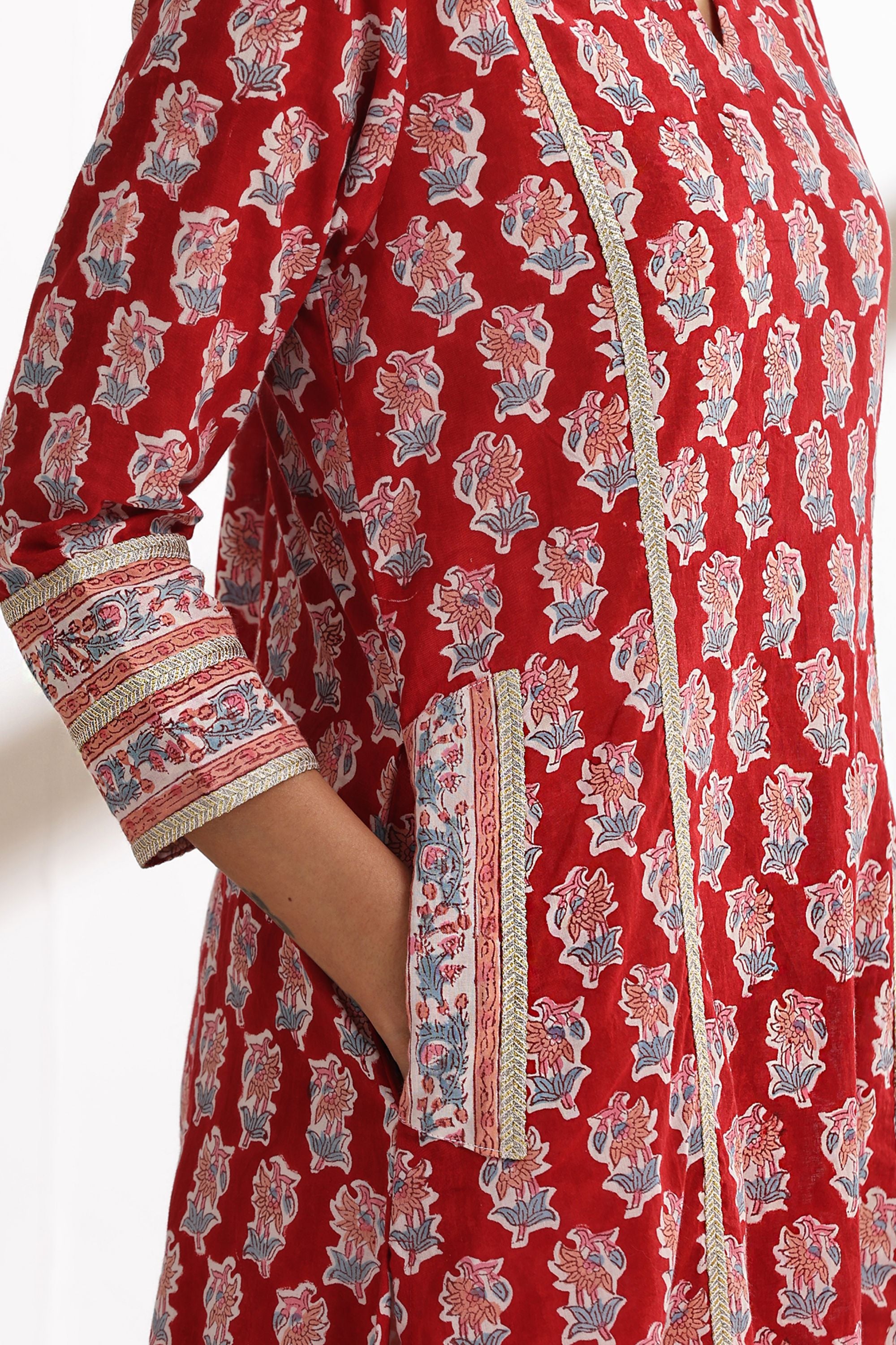 Crimson Red Kurta Set of 3