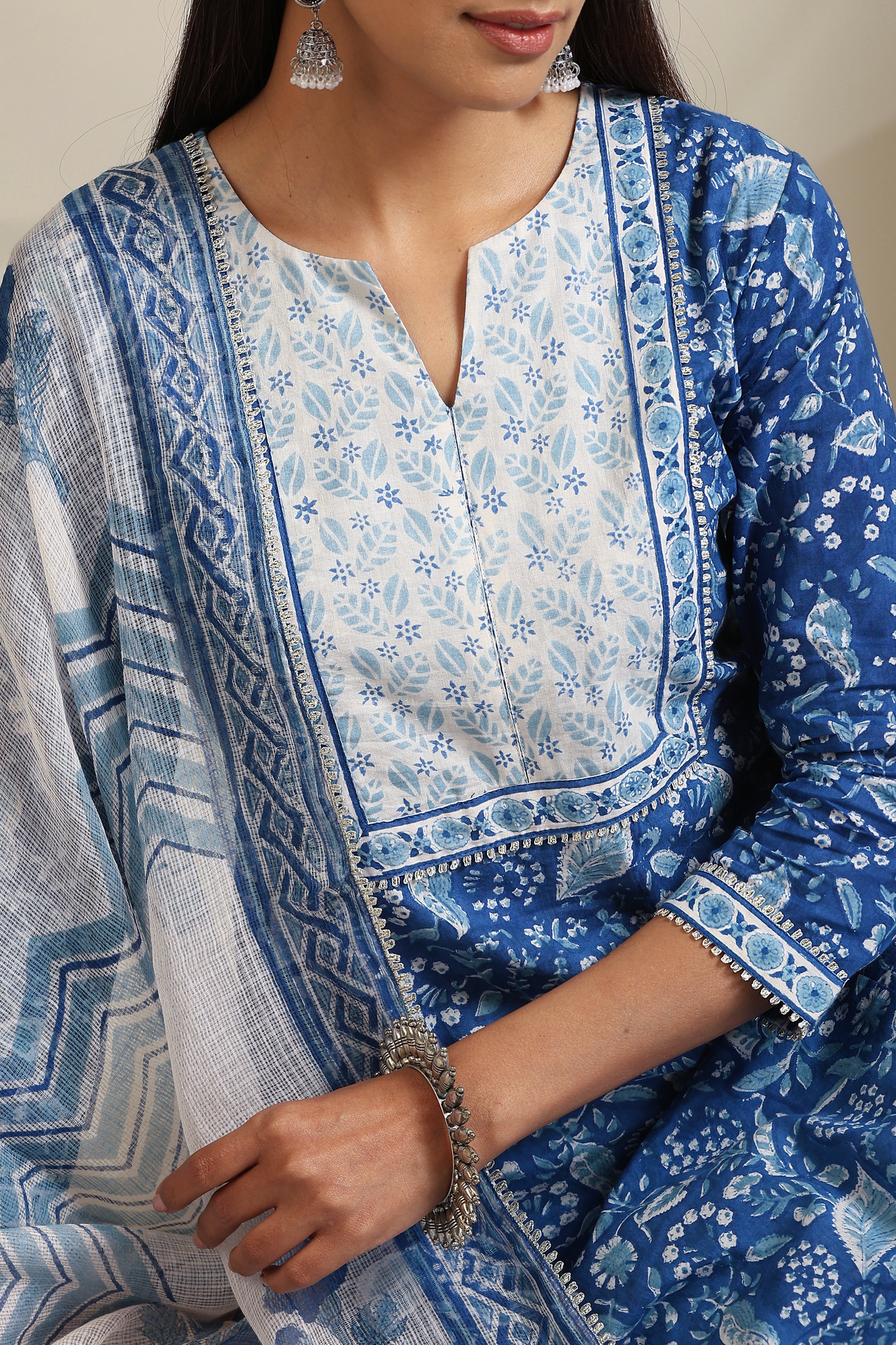 Egyptian Blue Kurta Set of 3