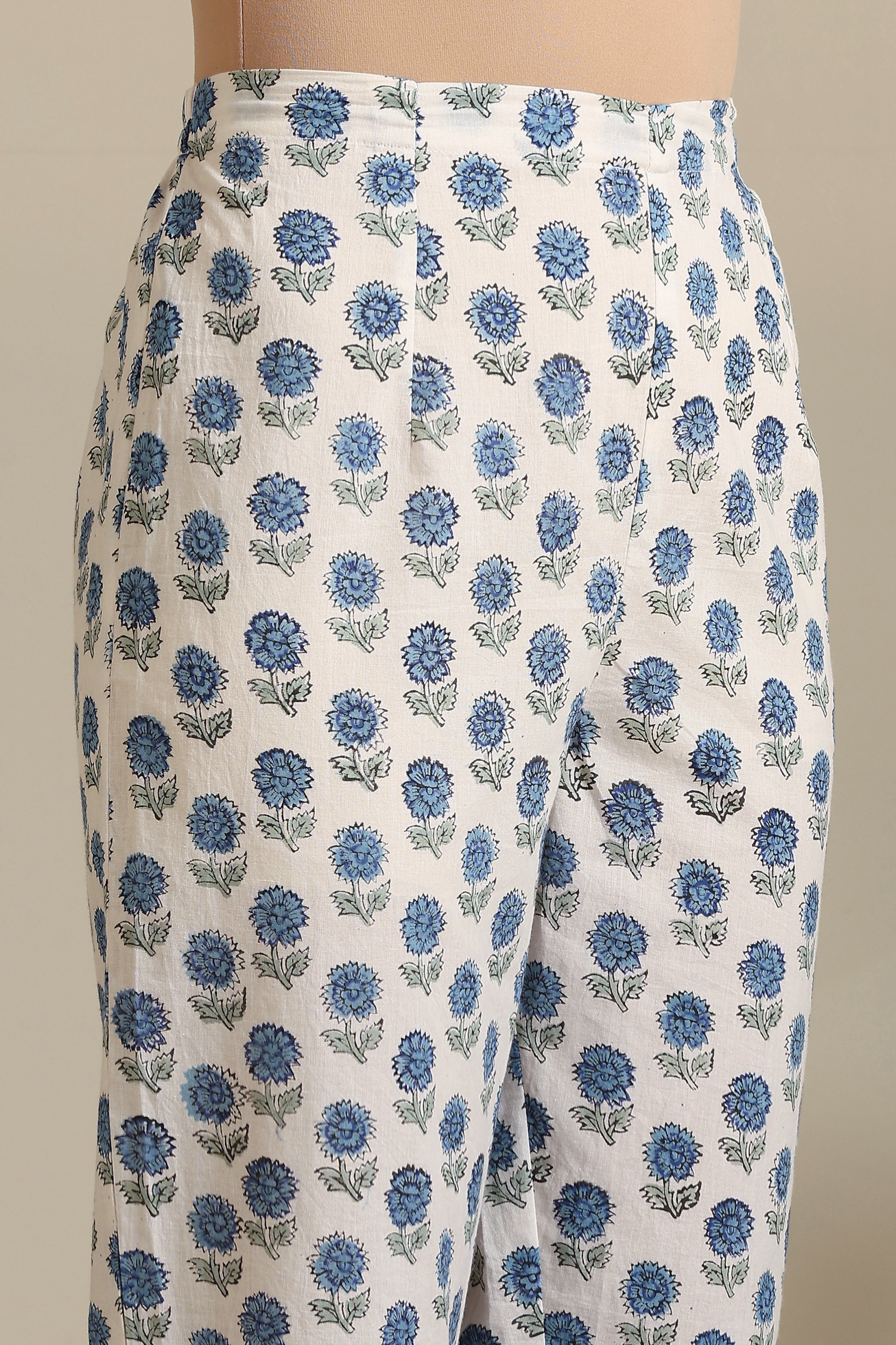 Azure Blue Mirrorwork Anarkali Set of 3