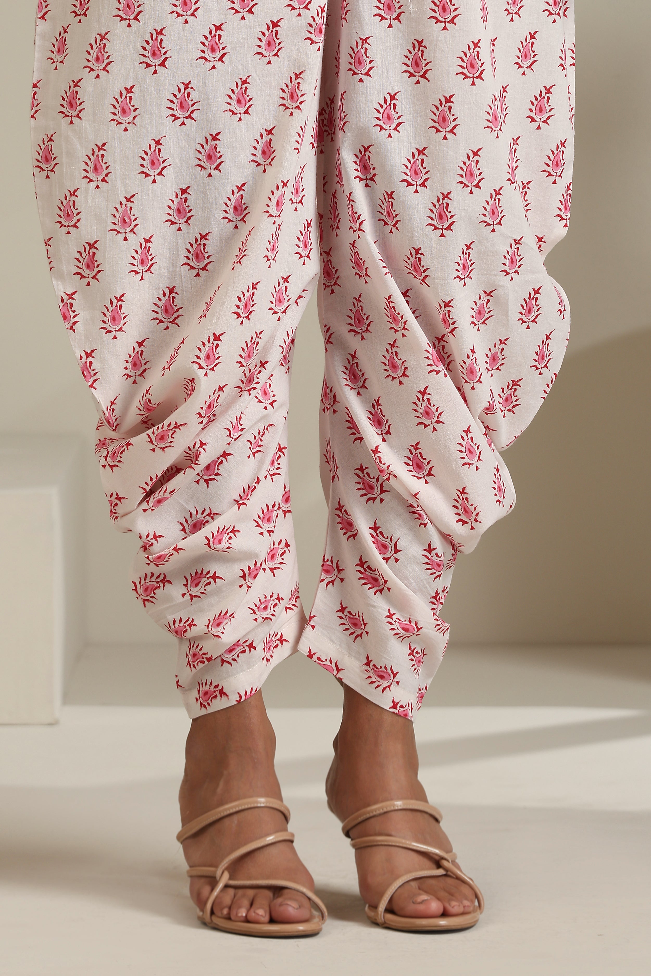 Tangerine Floral Kurta Set of 3