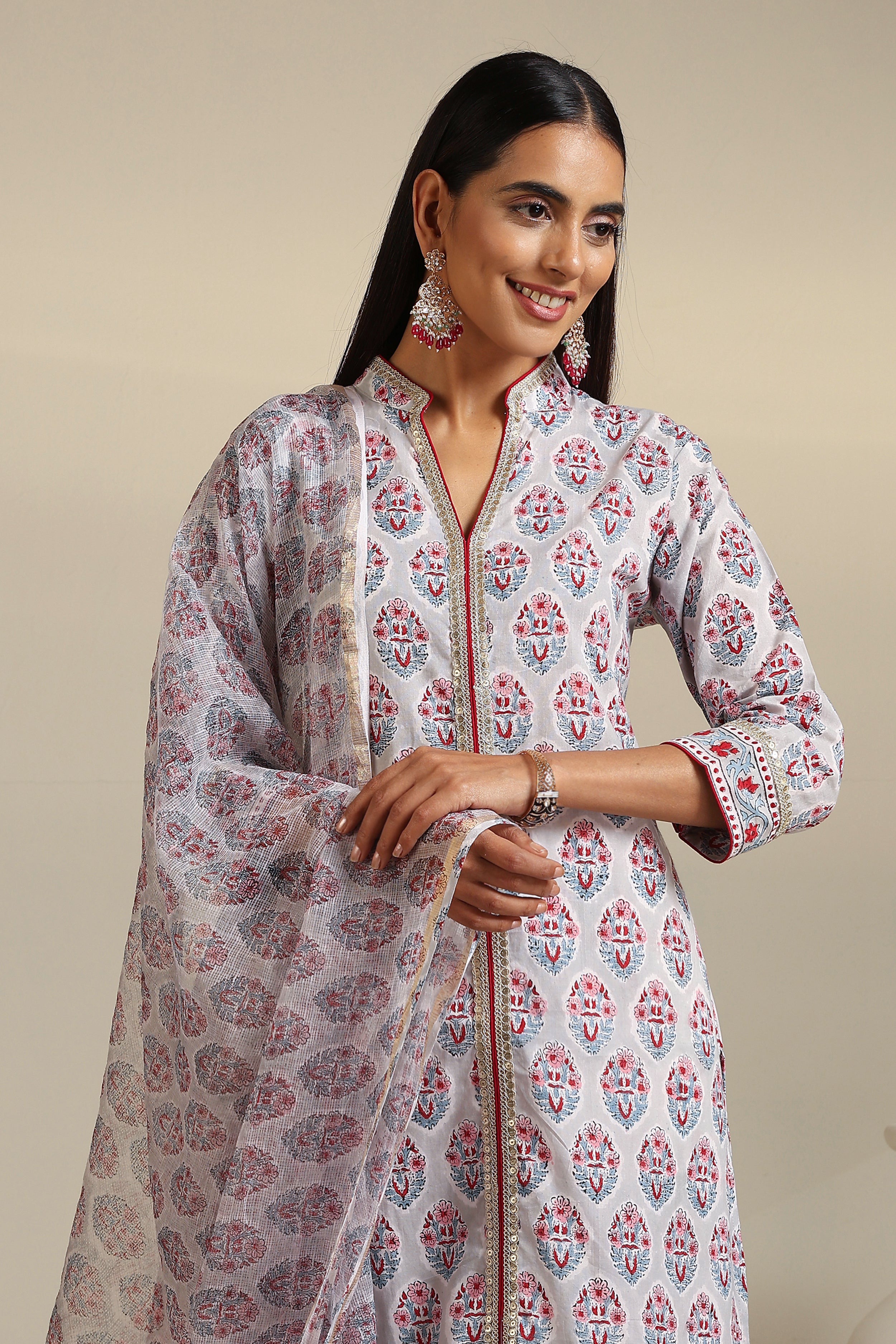 Grey Salvia Kurta Set of 3