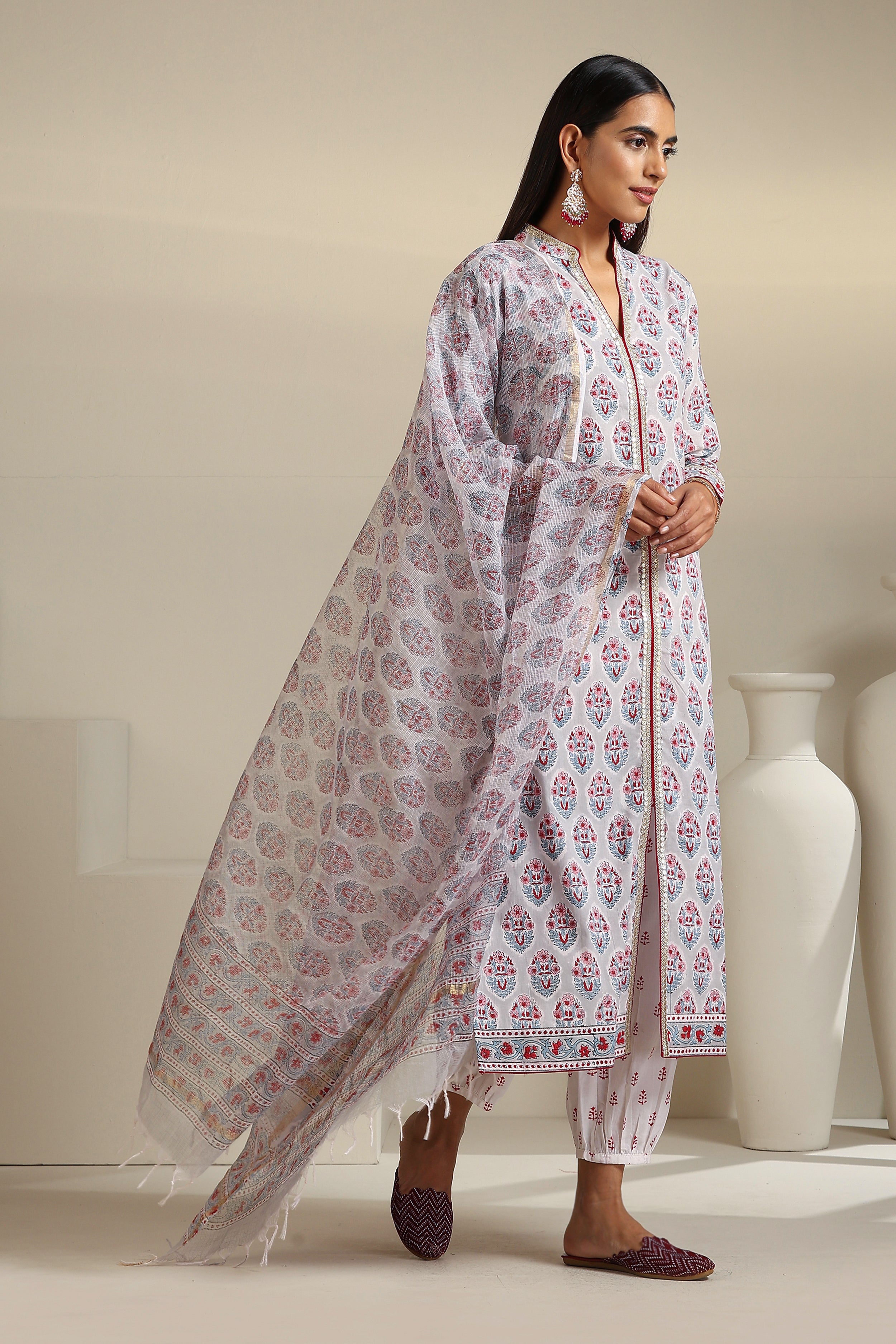 Grey Salvia Kurta Set of 3