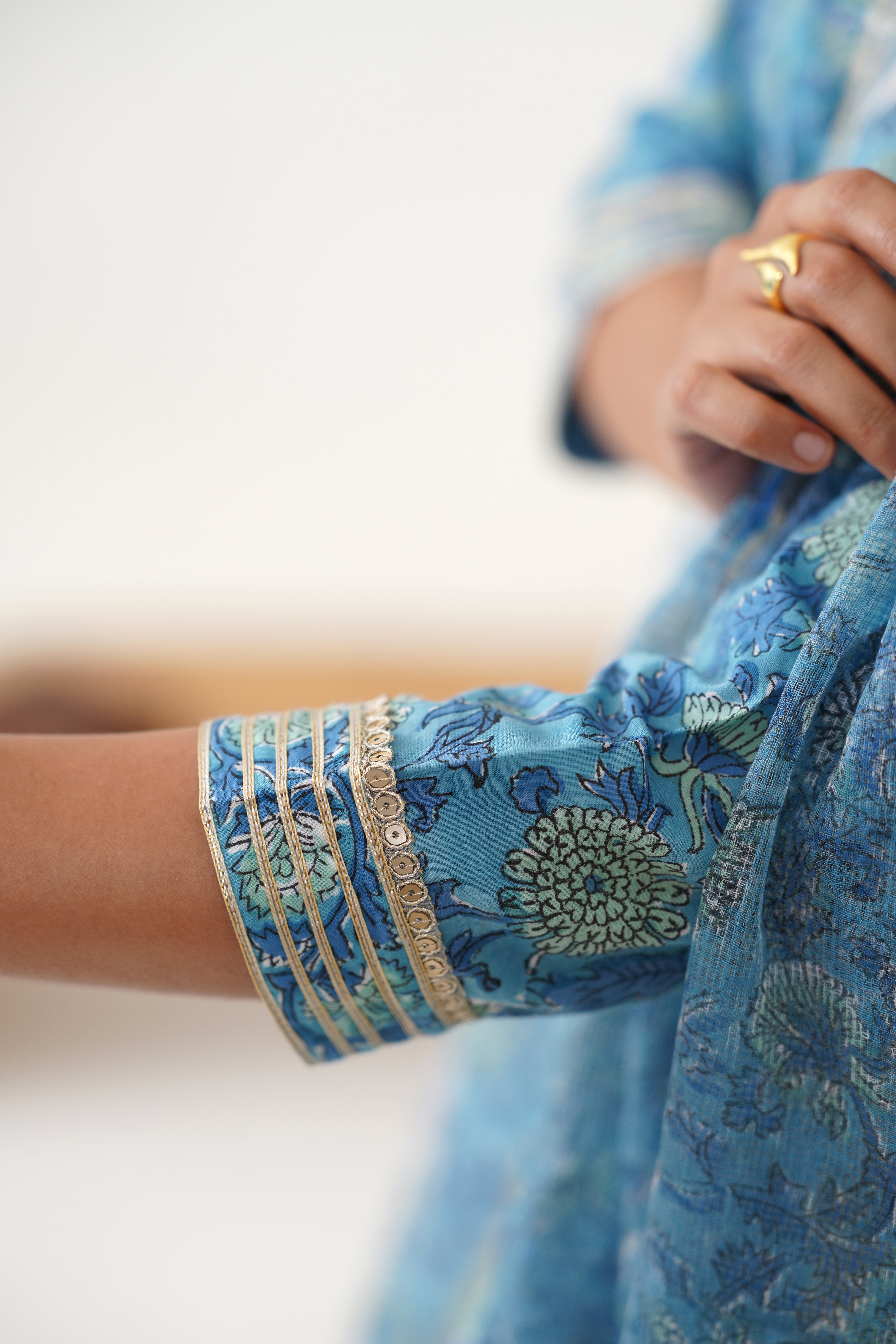 Blue Daphne Kalidaar Anarkali Set of 3