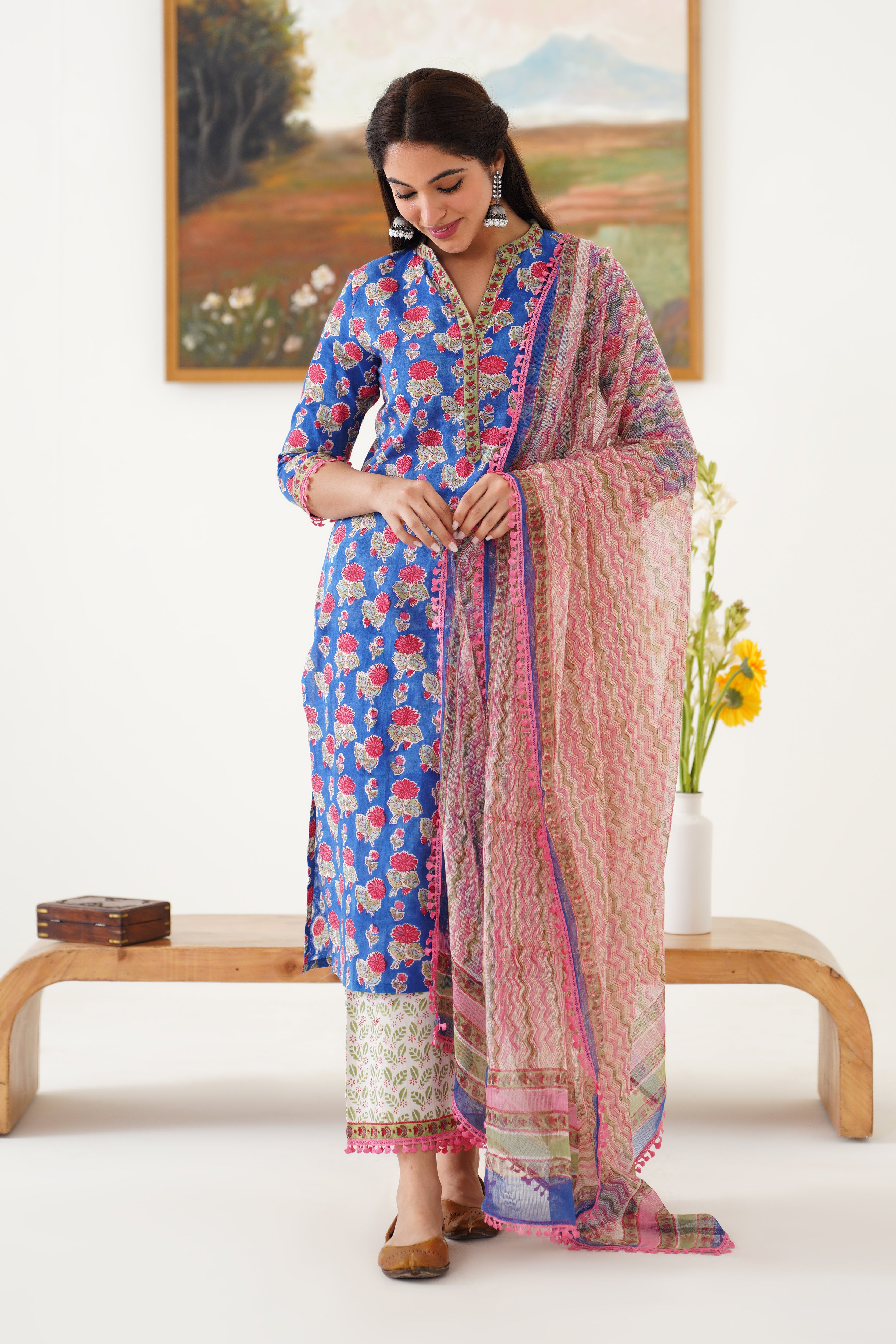 Blue Harper Kurta Set of 3