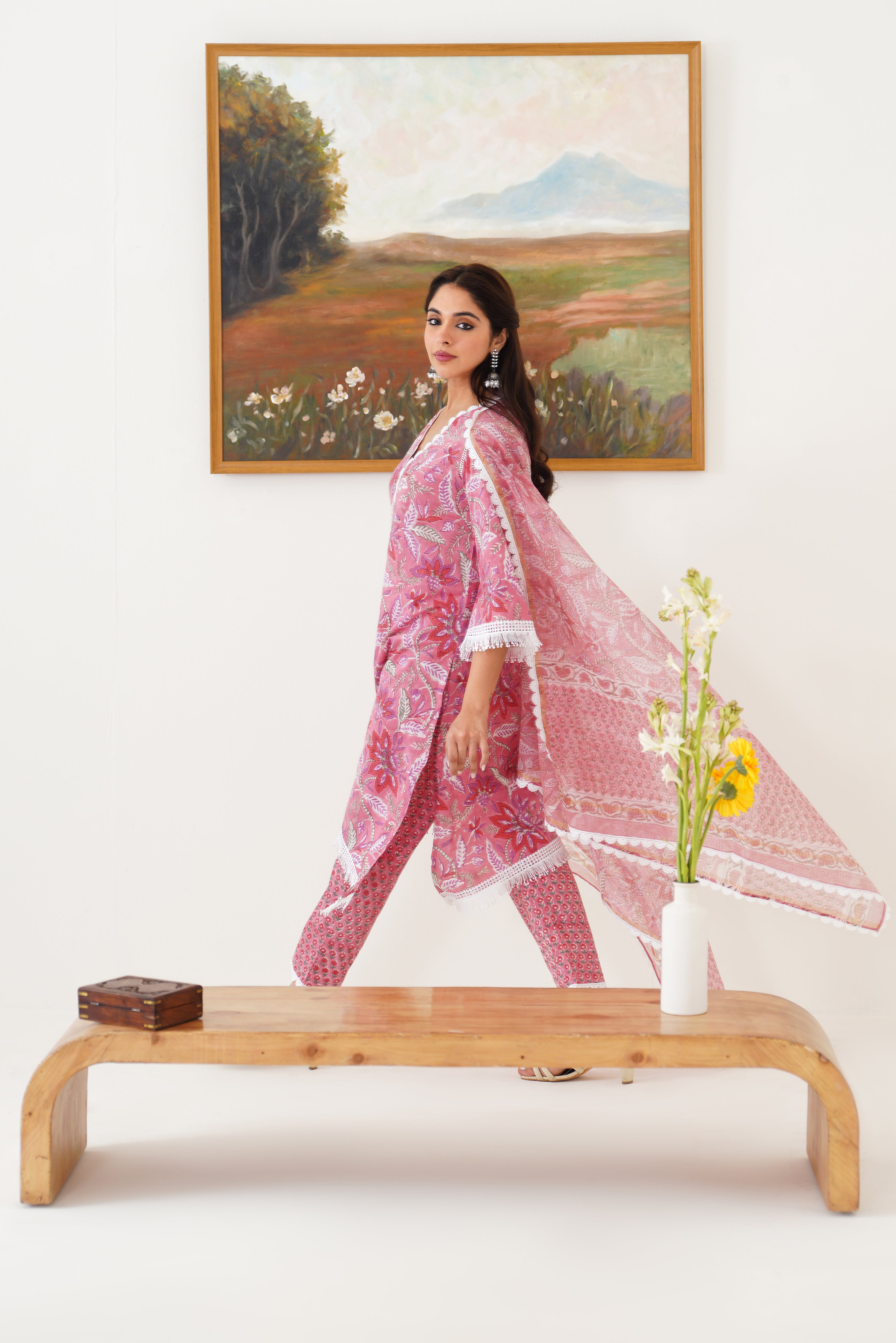 Pink Paulina Kurta Set of 3