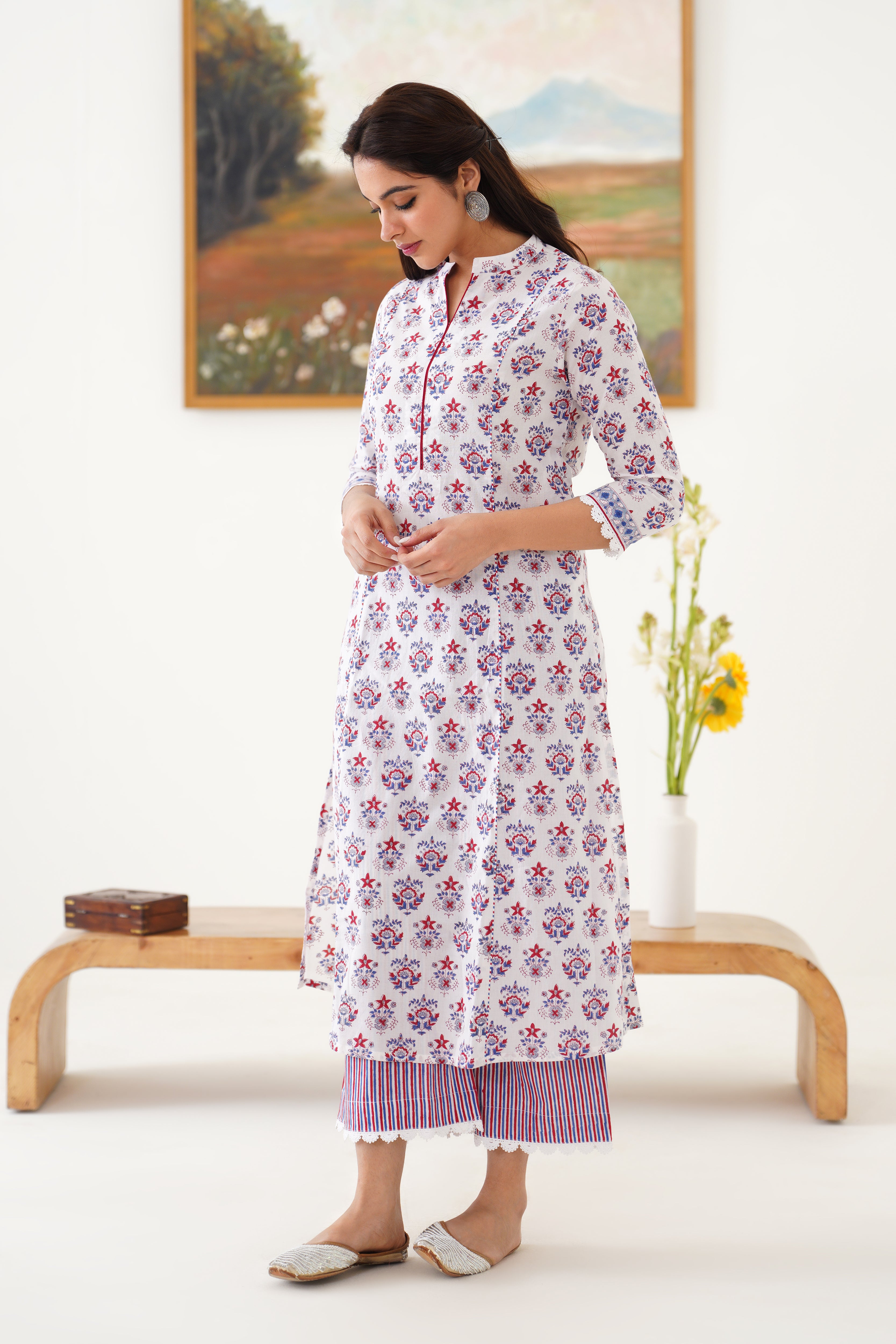White Maisie Kurta Set of 3