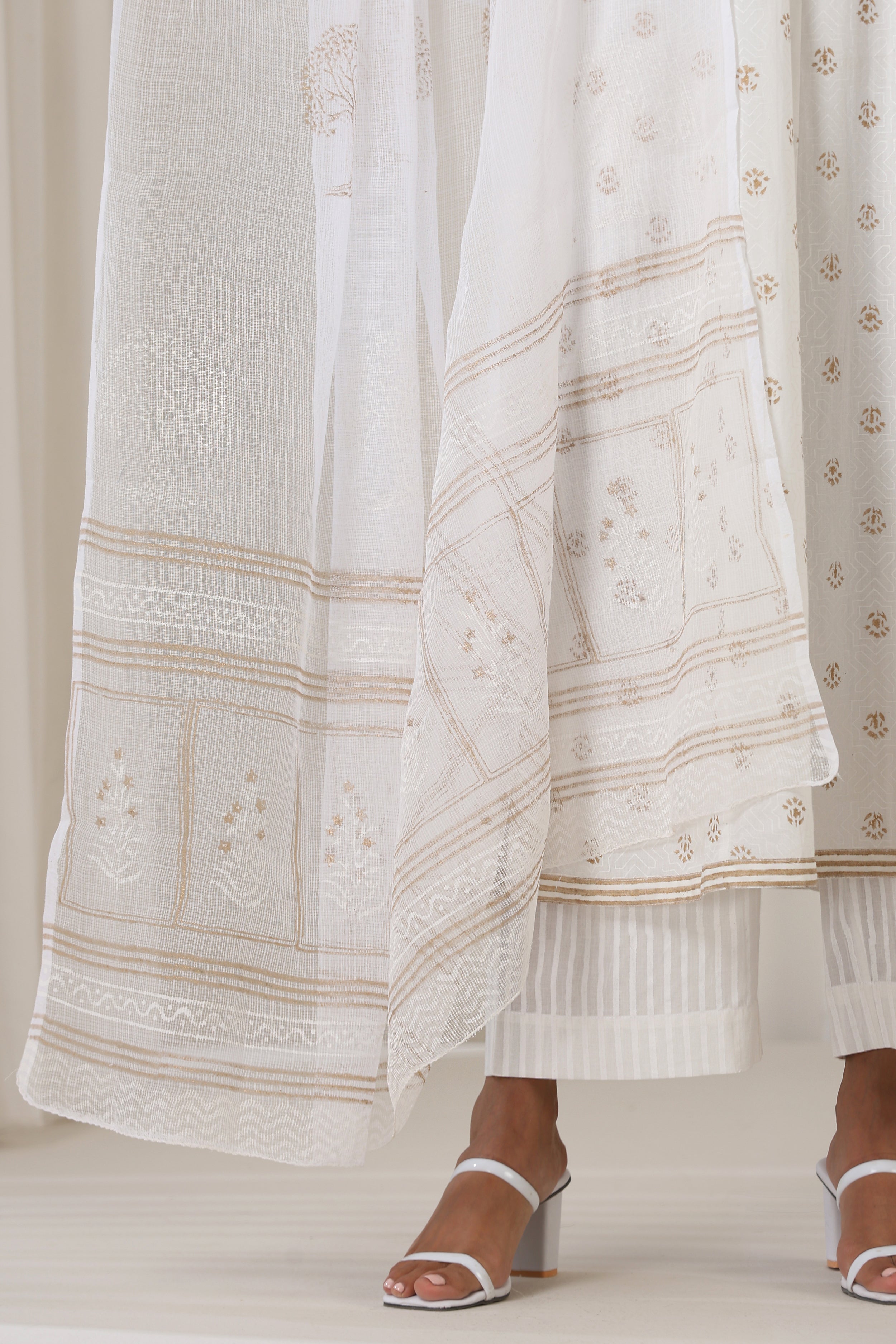 Stardust White Anarkali Set of 3