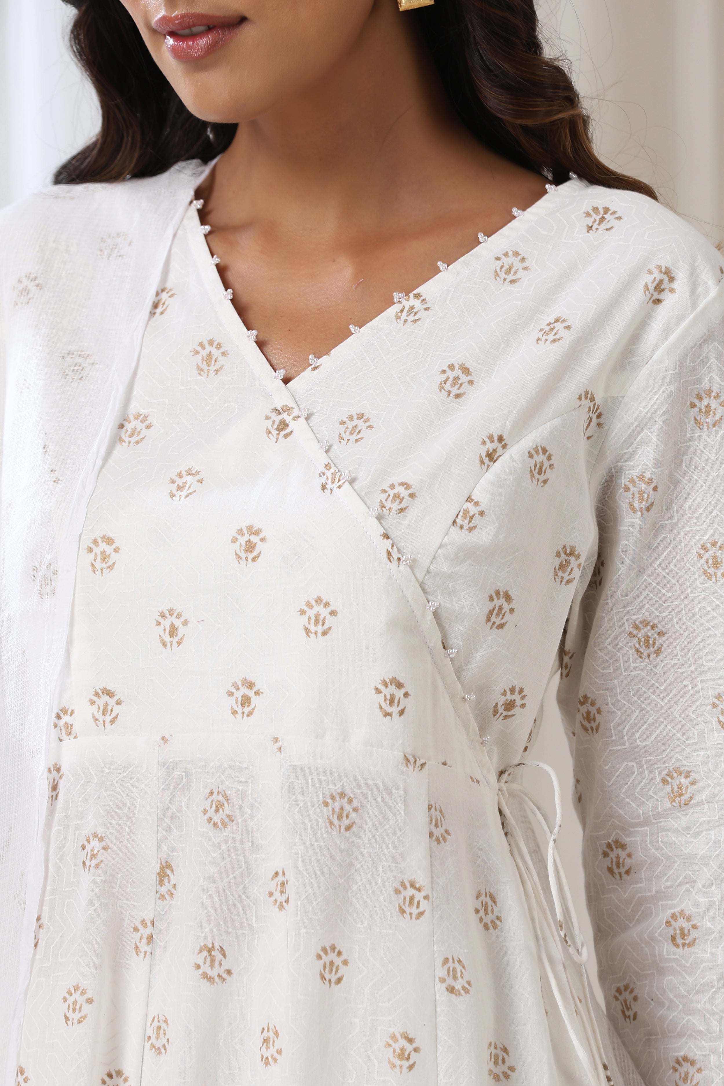 Stardust White Anarkali Set of 3