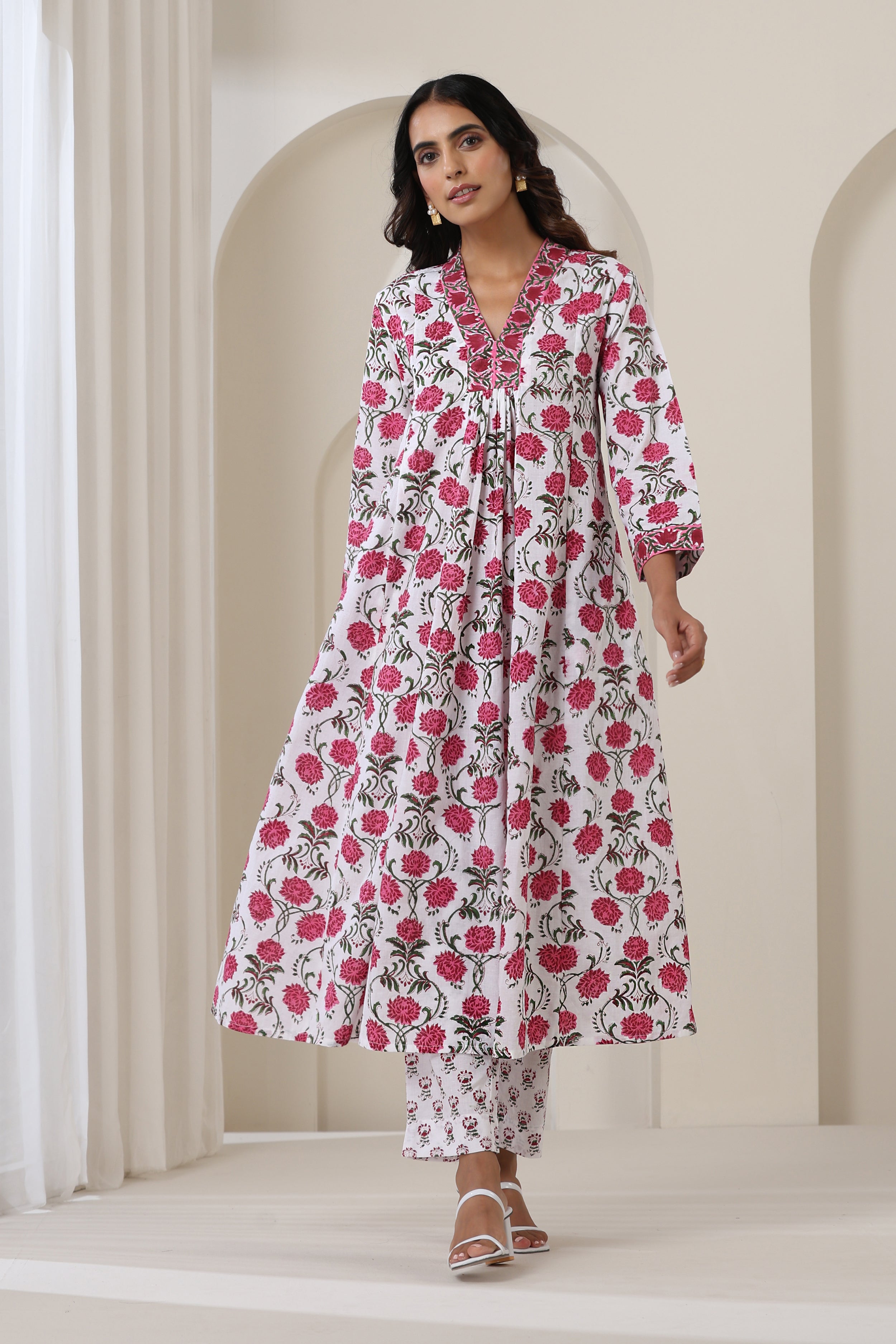 Pink Zinnia Kurta Set of 3