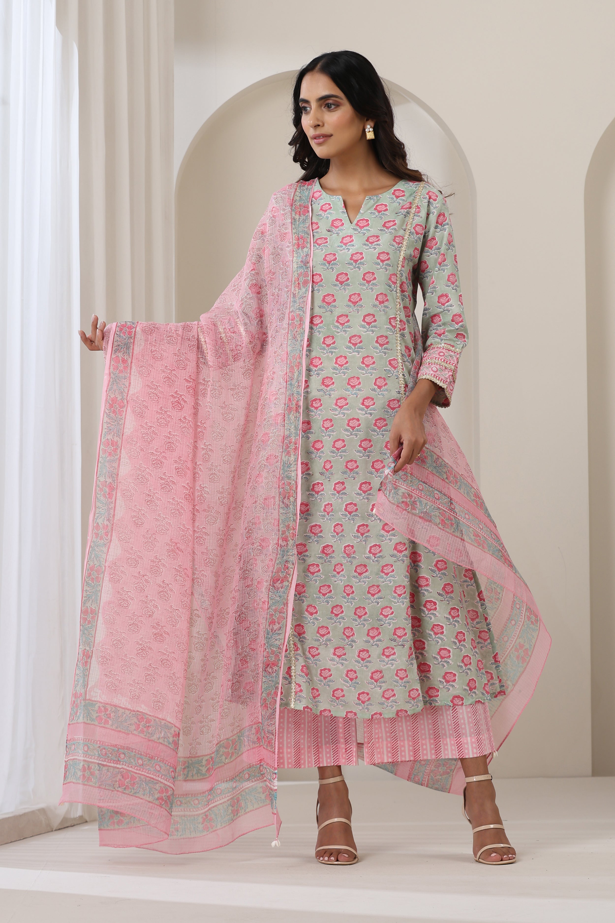 Serene Green Kurta Set of 3