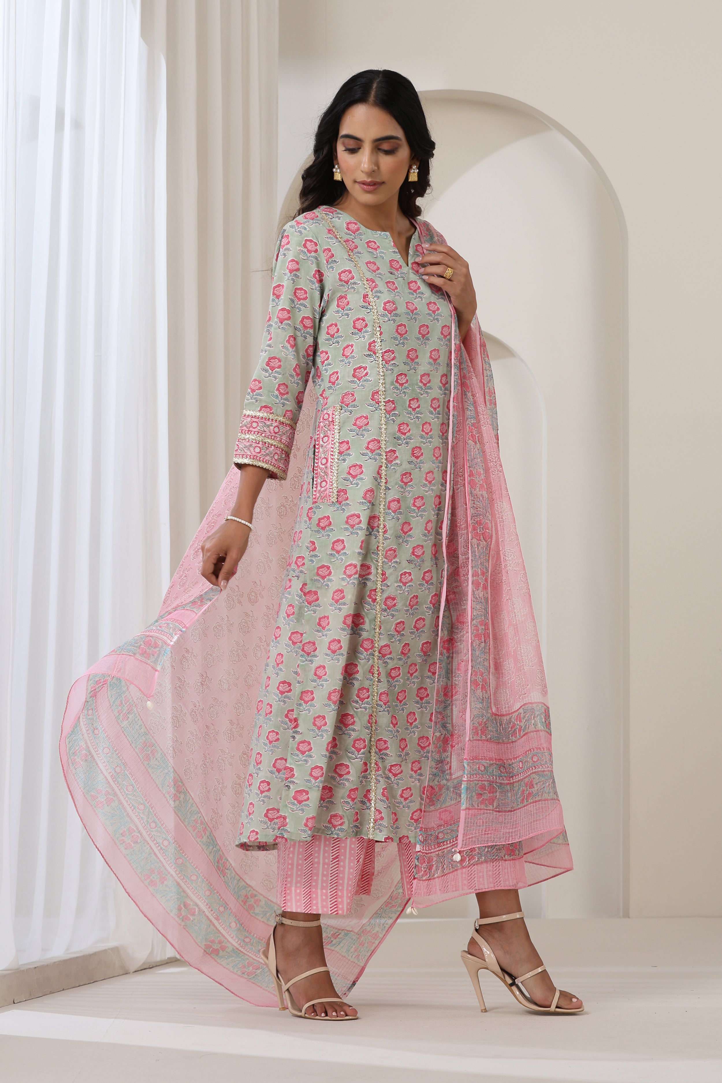 Serene Green Kurta Set of 3