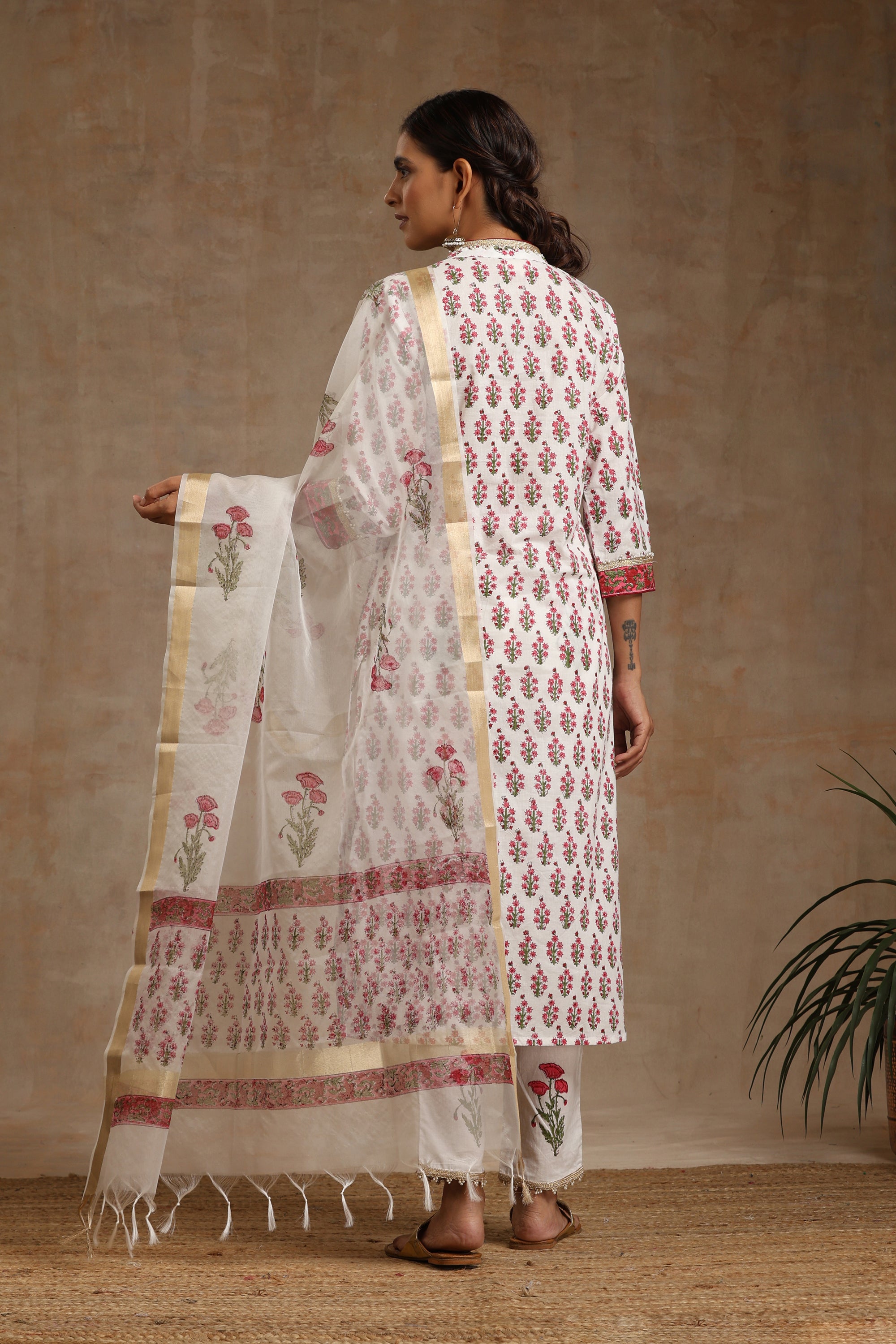 Pink Poppy Kurta Set of 3