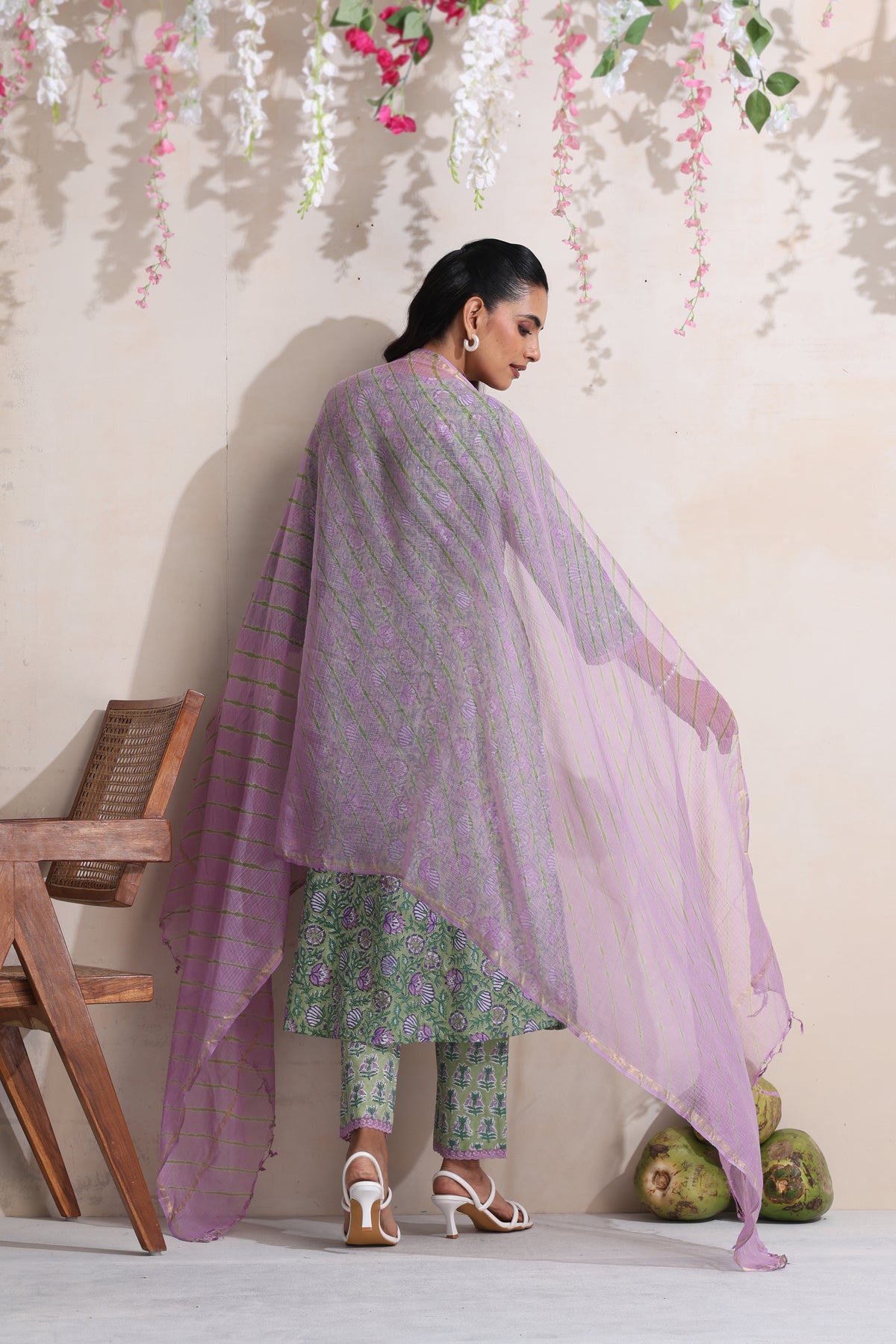 Green Greta Floral Kurta Set of 3