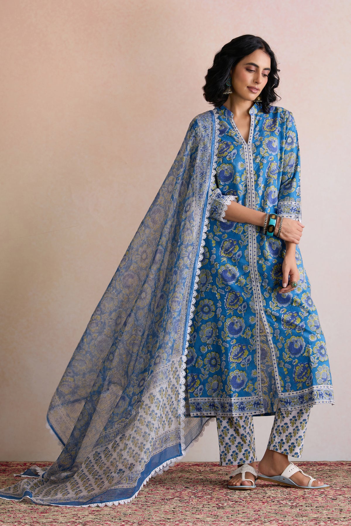 Blue Hazel Kurta Set of 3