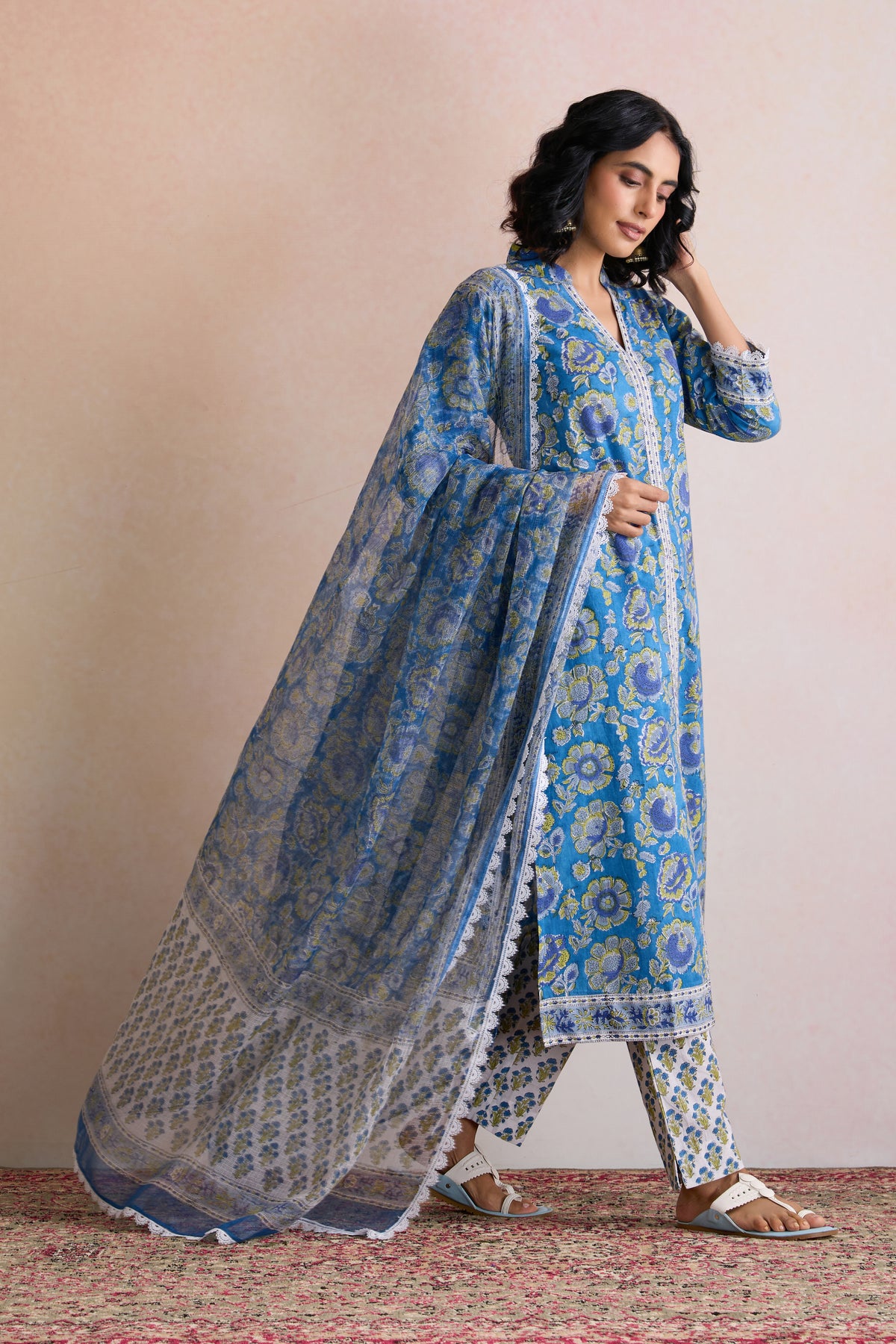 Blue Hazel Kurta Set of 3
