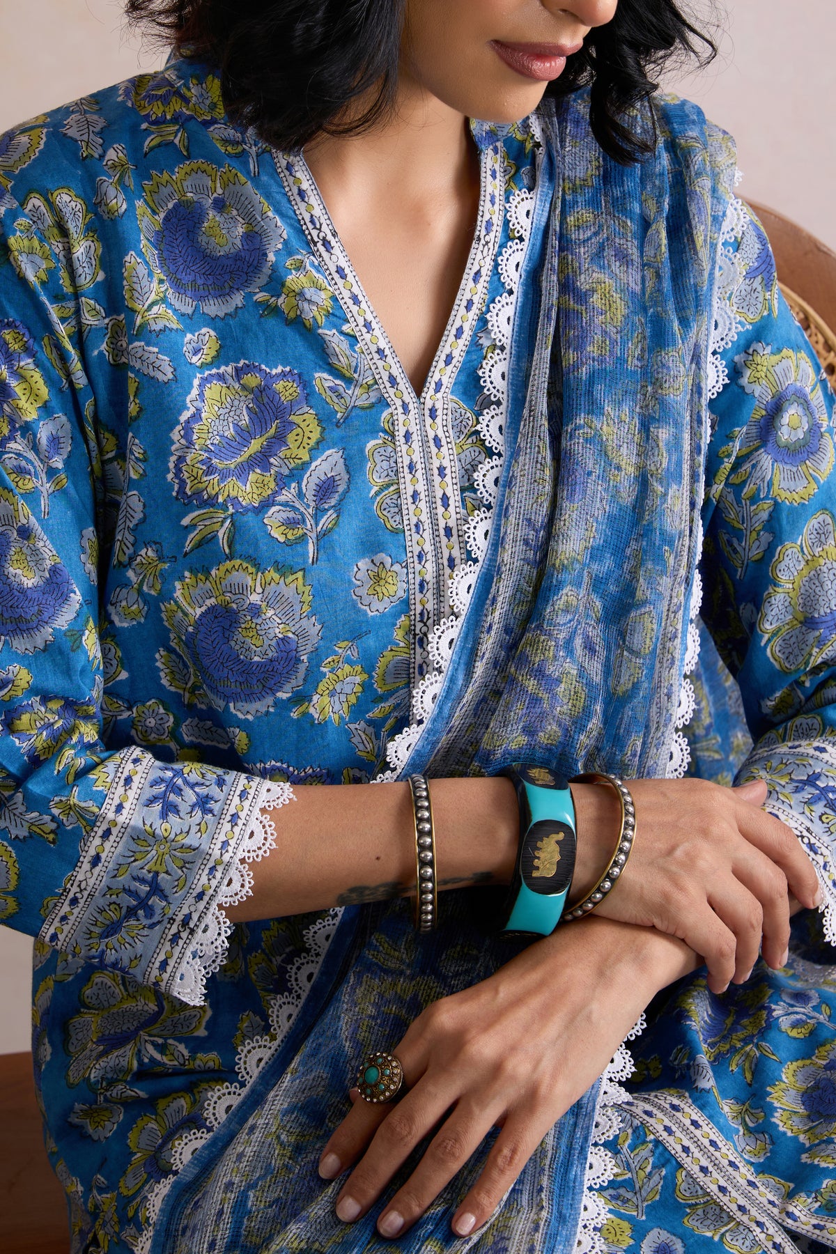 Blue Hazel Kurta Set of 3