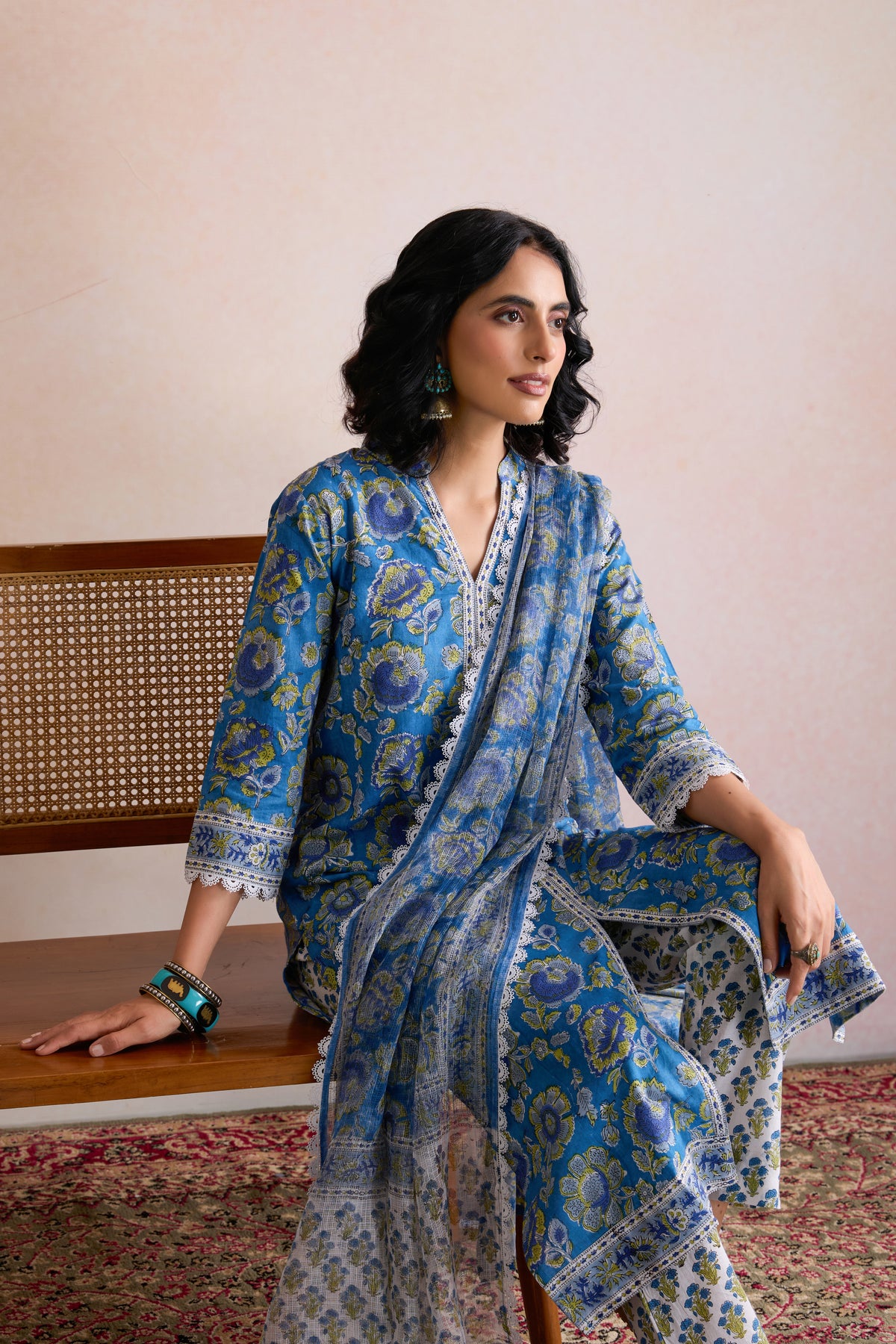 Blue Hazel Kurta Set of 3
