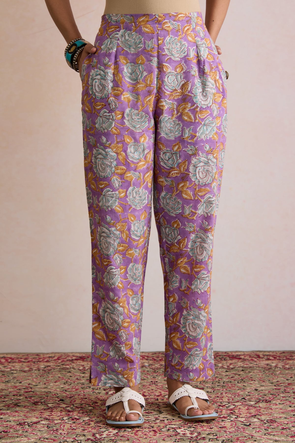 Purple Kiara Floral Kurta Set of 3