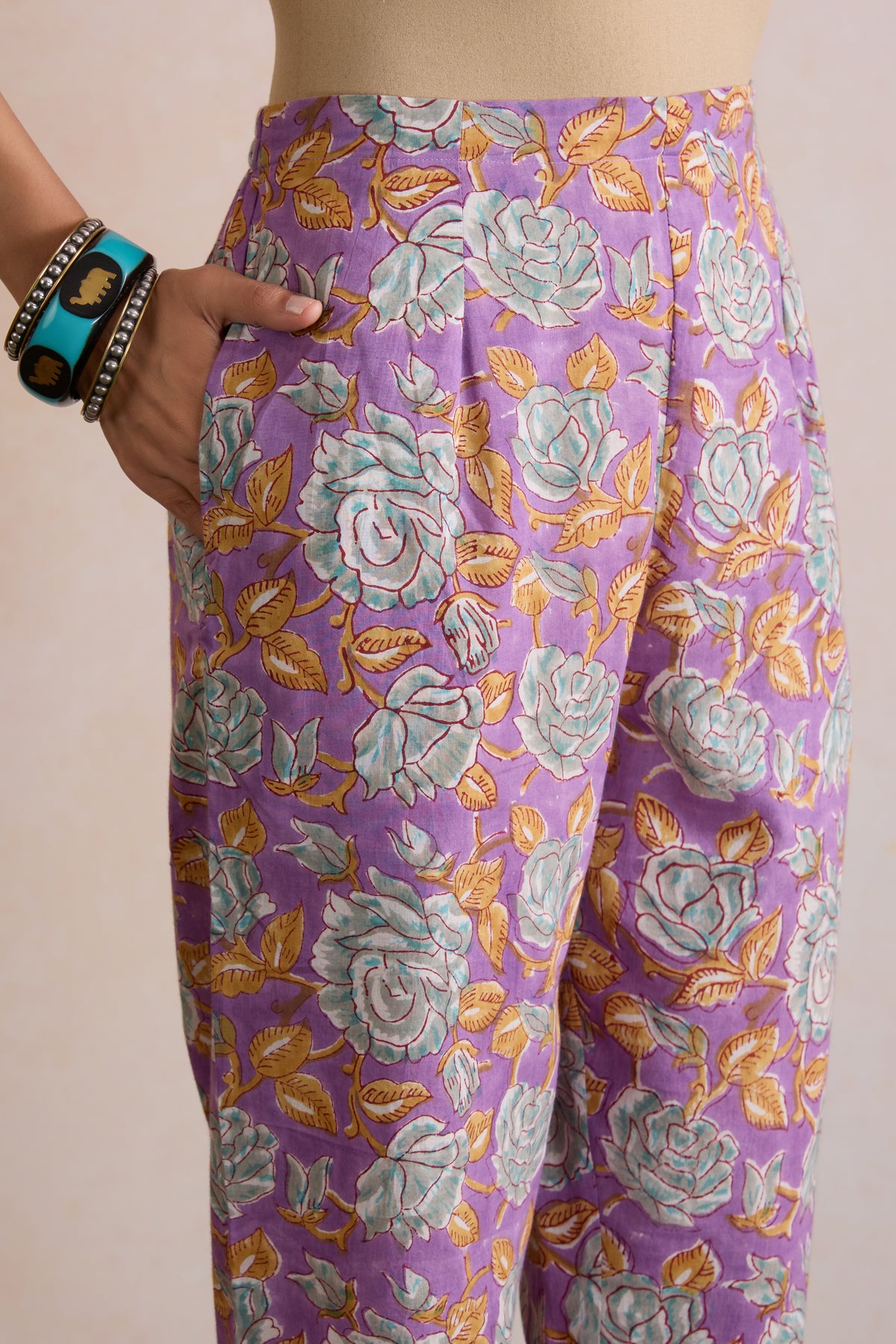 Purple Kiara Floral Kurta Set of 3