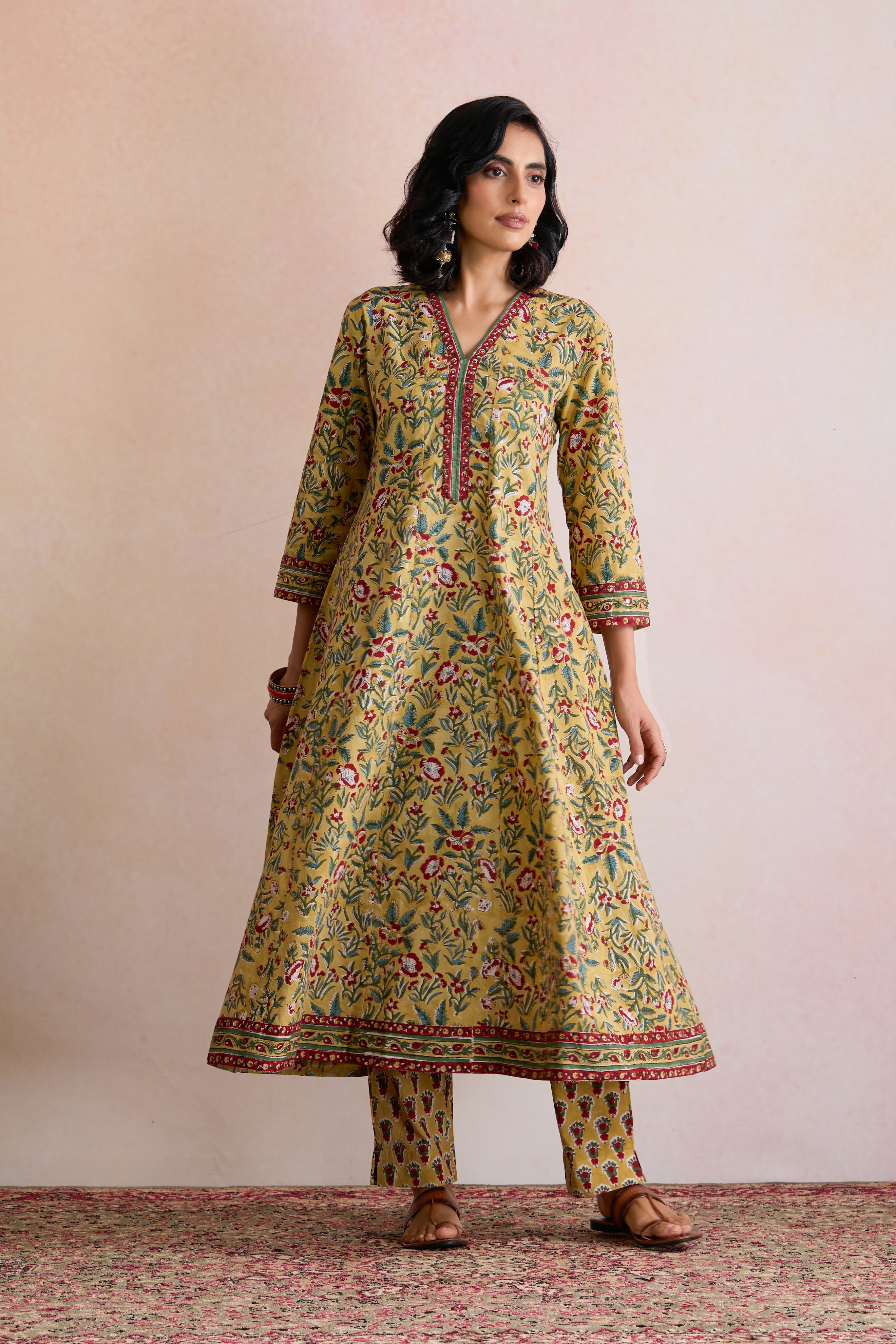 Yellow Evie Embroidered Kurta Set of 3