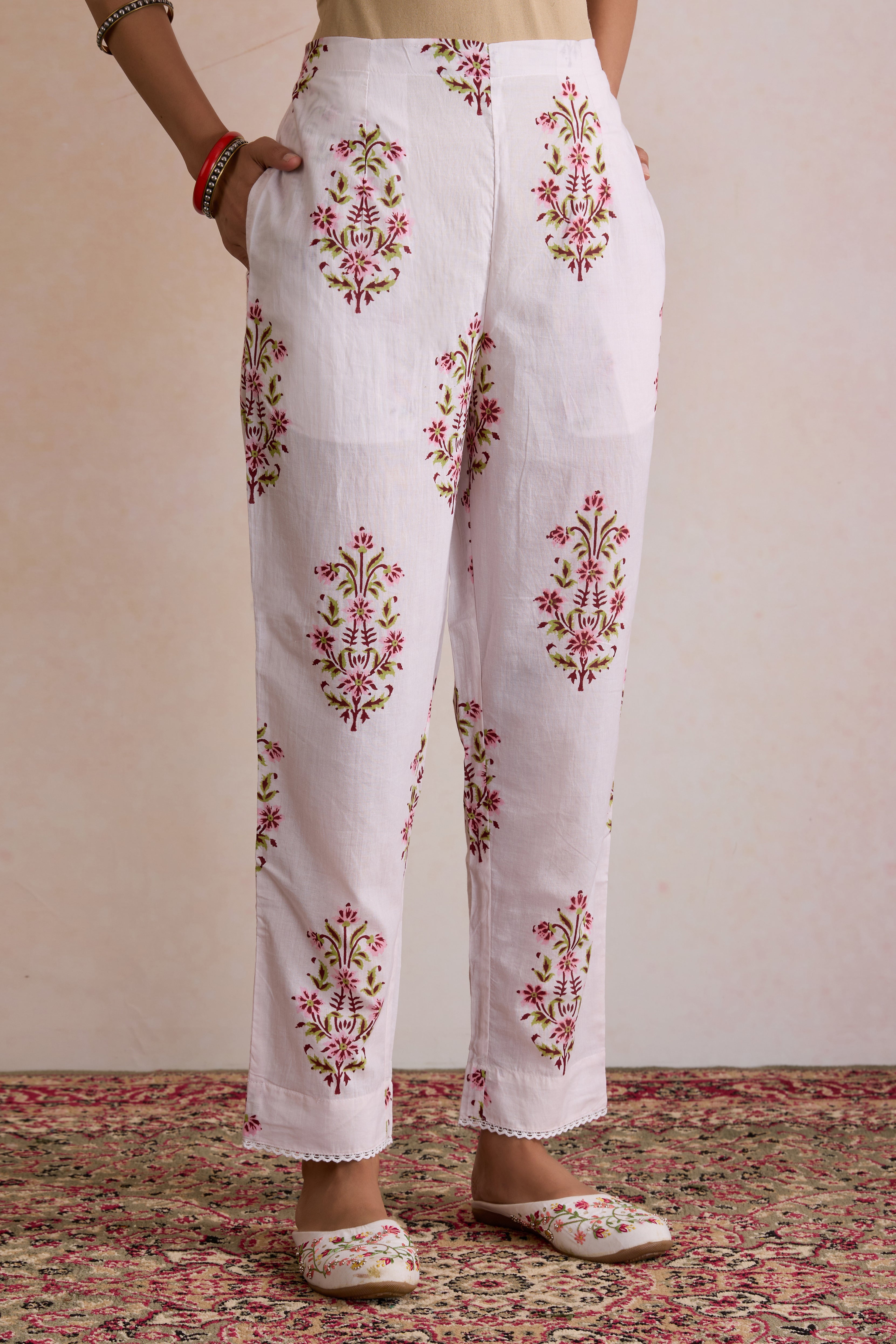 White Elsa Embroidered Kurta Set of 3